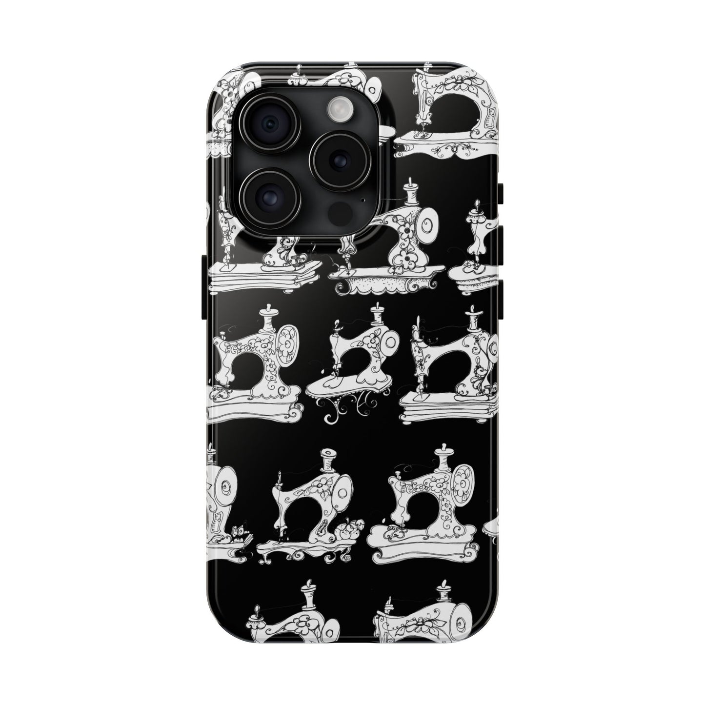 Sew Sew Black / White Phone Case