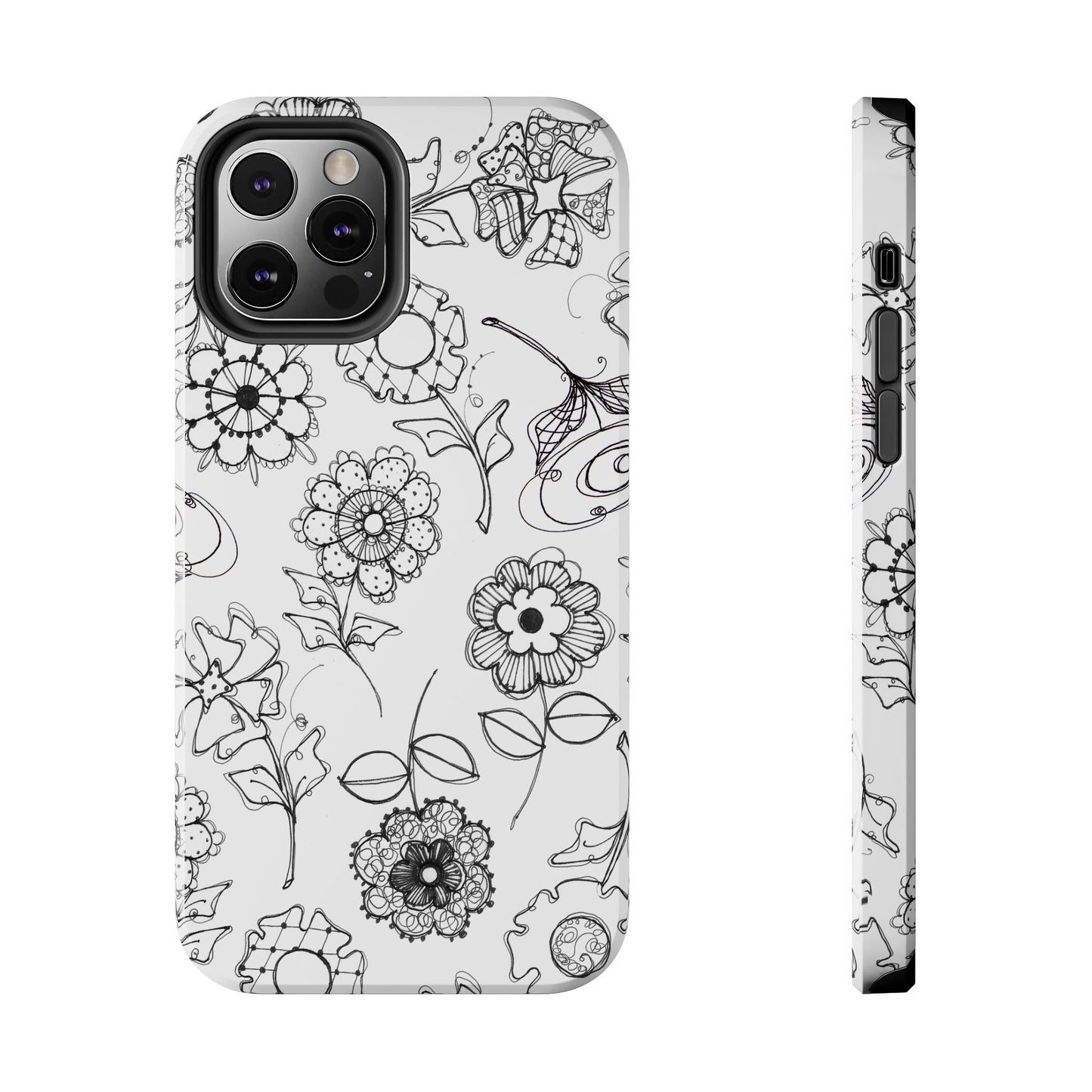 Paper Posies White Phone Case
