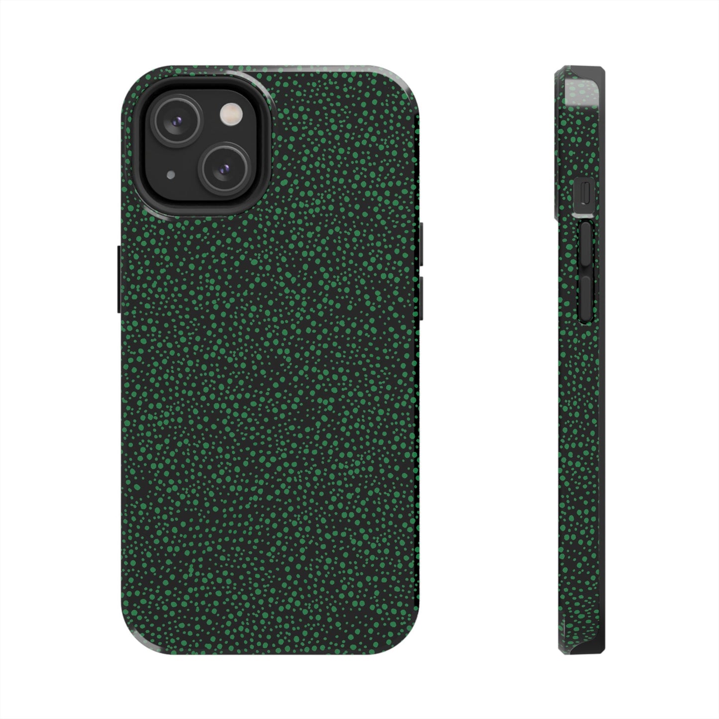 Confetti Black / Green Phone Case