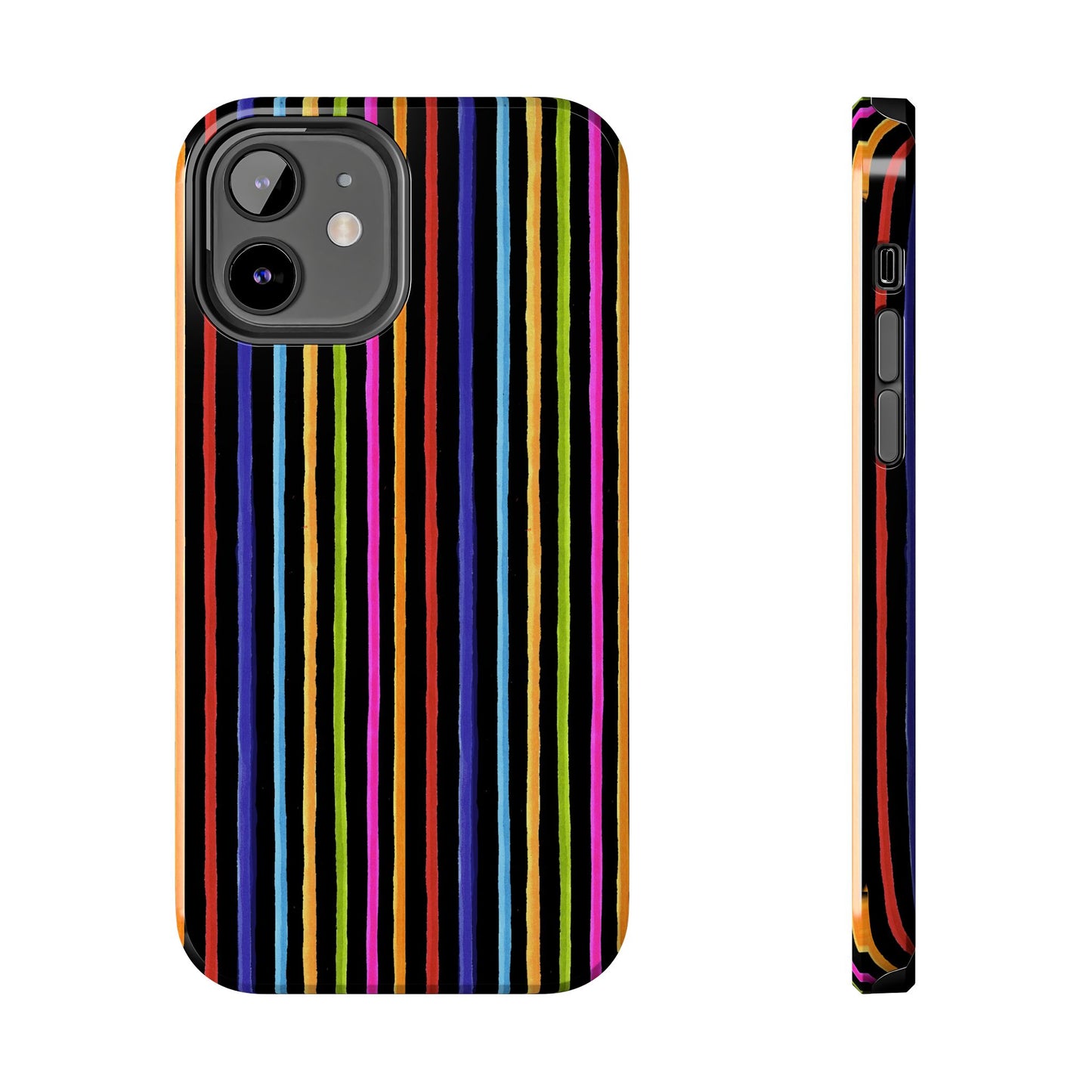 Happy Stripe Black Phone Case