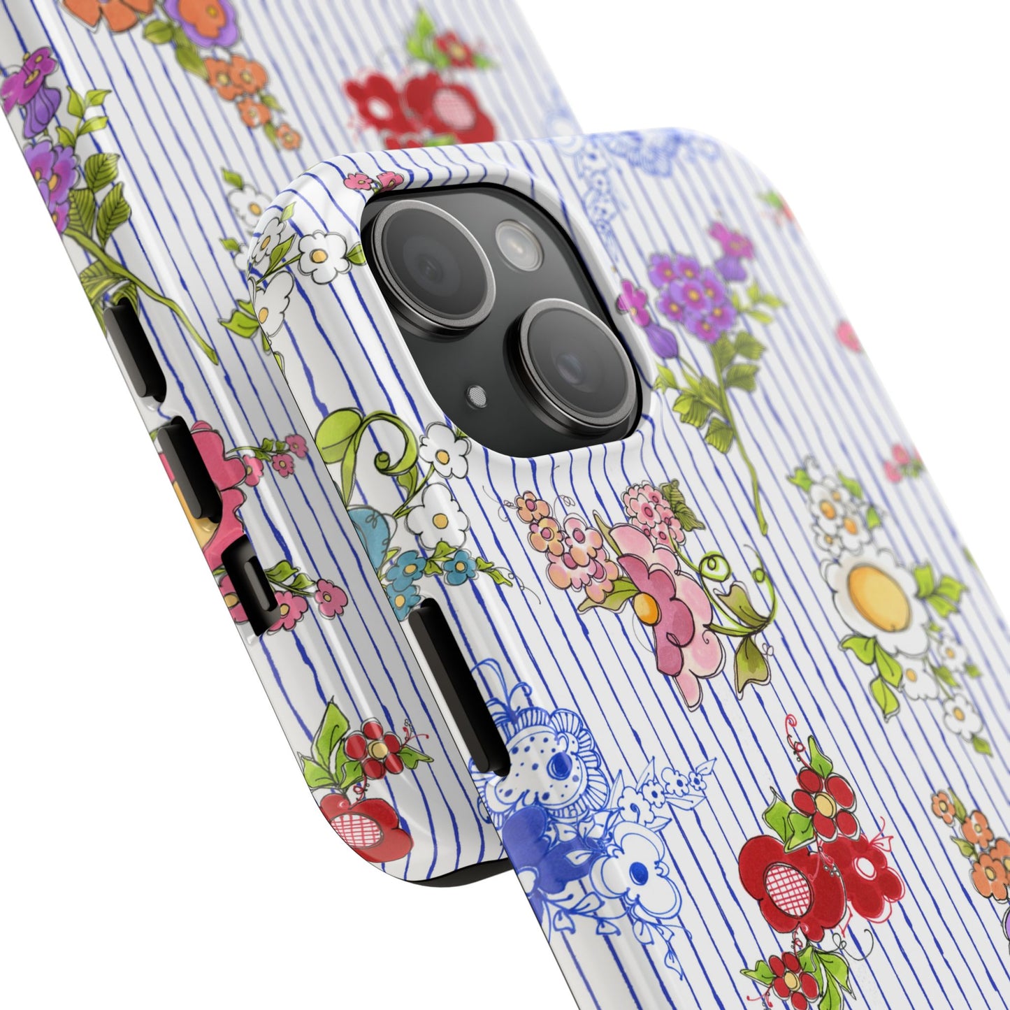 Mixed Bouquets Blue / White Phone Case