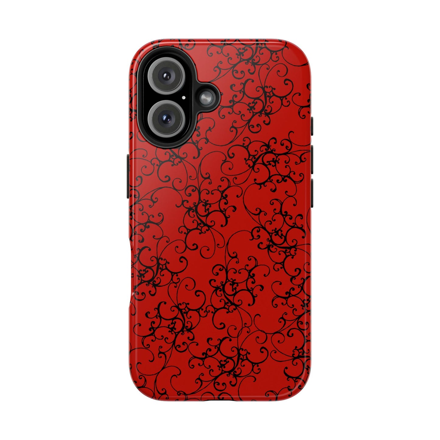 Elegant Scroll Red / Black Phone Case