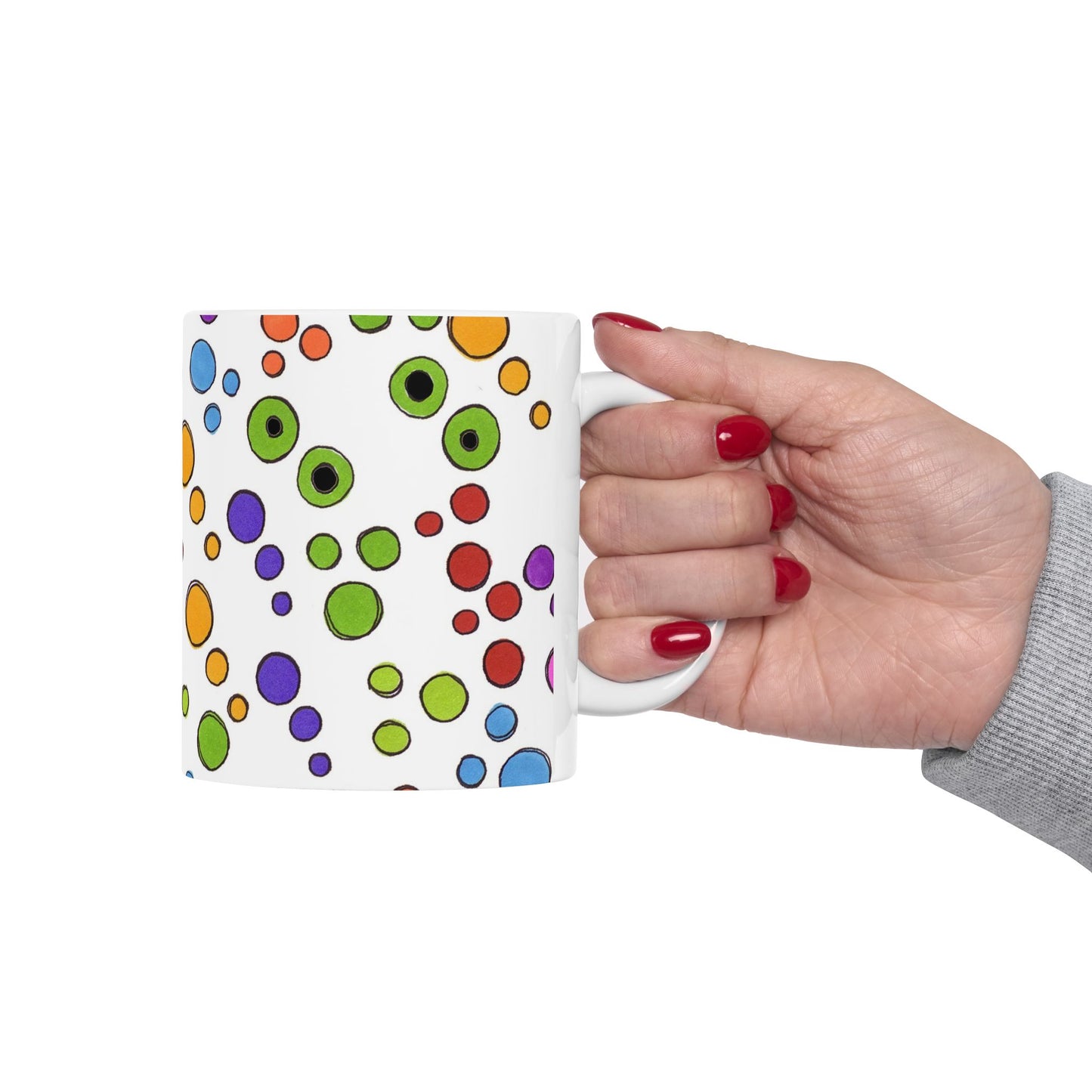 Dog Dots White / Multi Cup