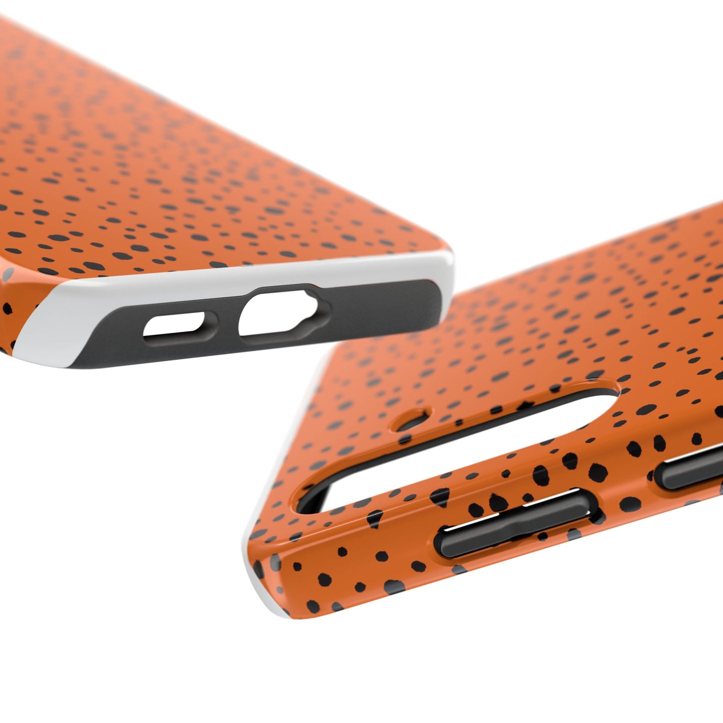 Pepper Dots Orange / Black Phone Case