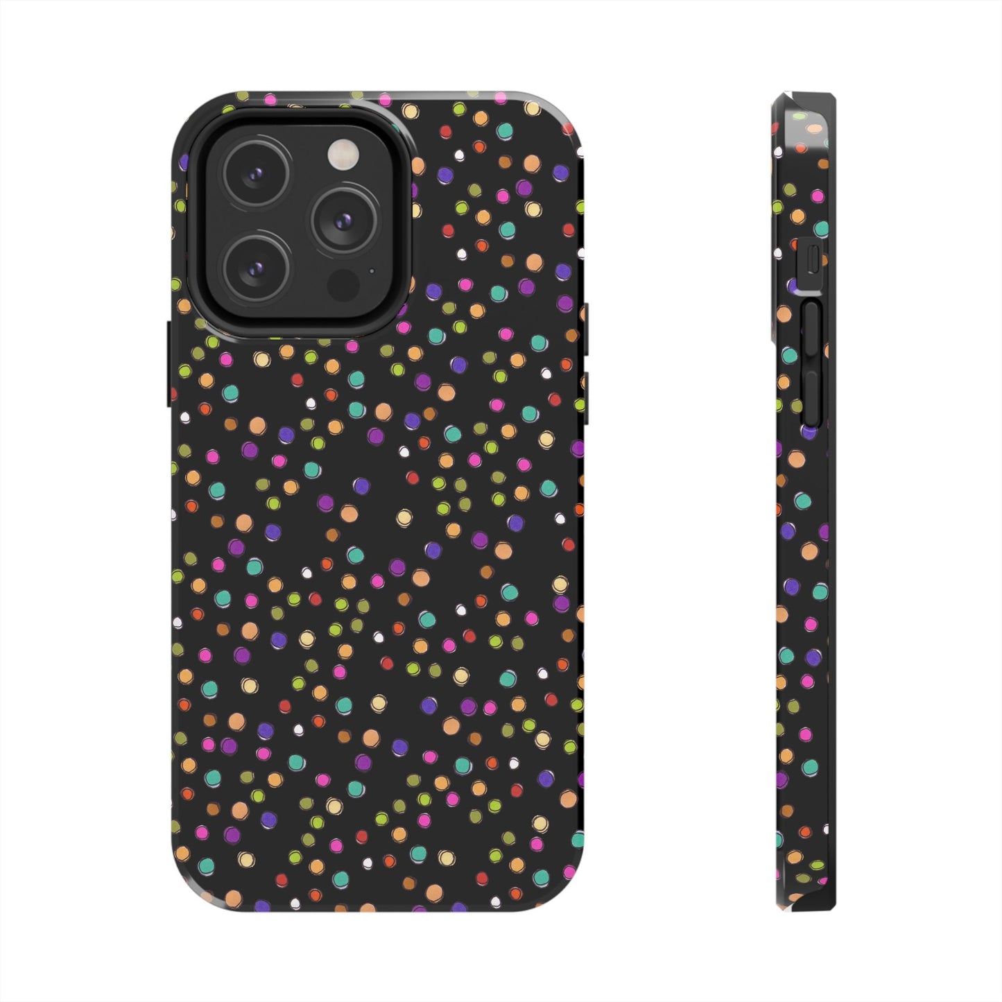 Dog Dots Black Phone Case