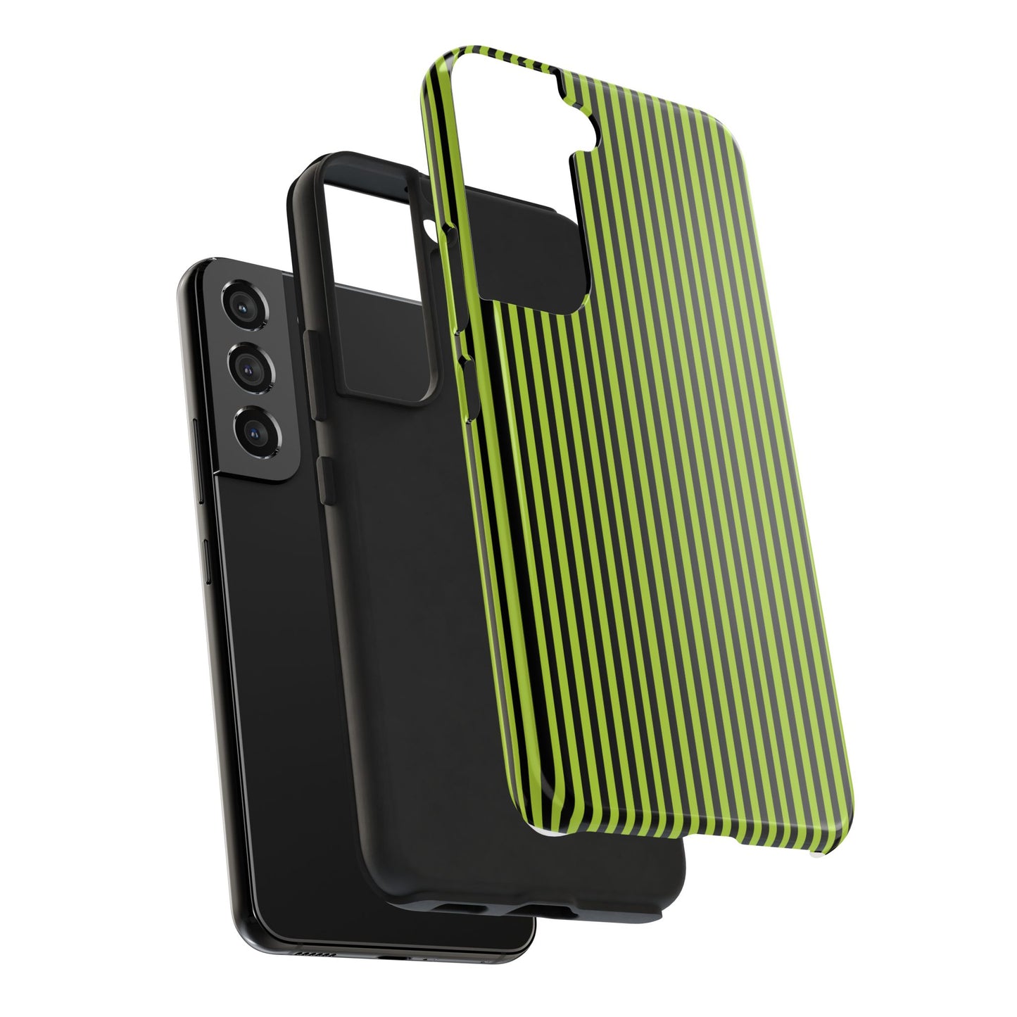 Stripe Green / Black Phone Case