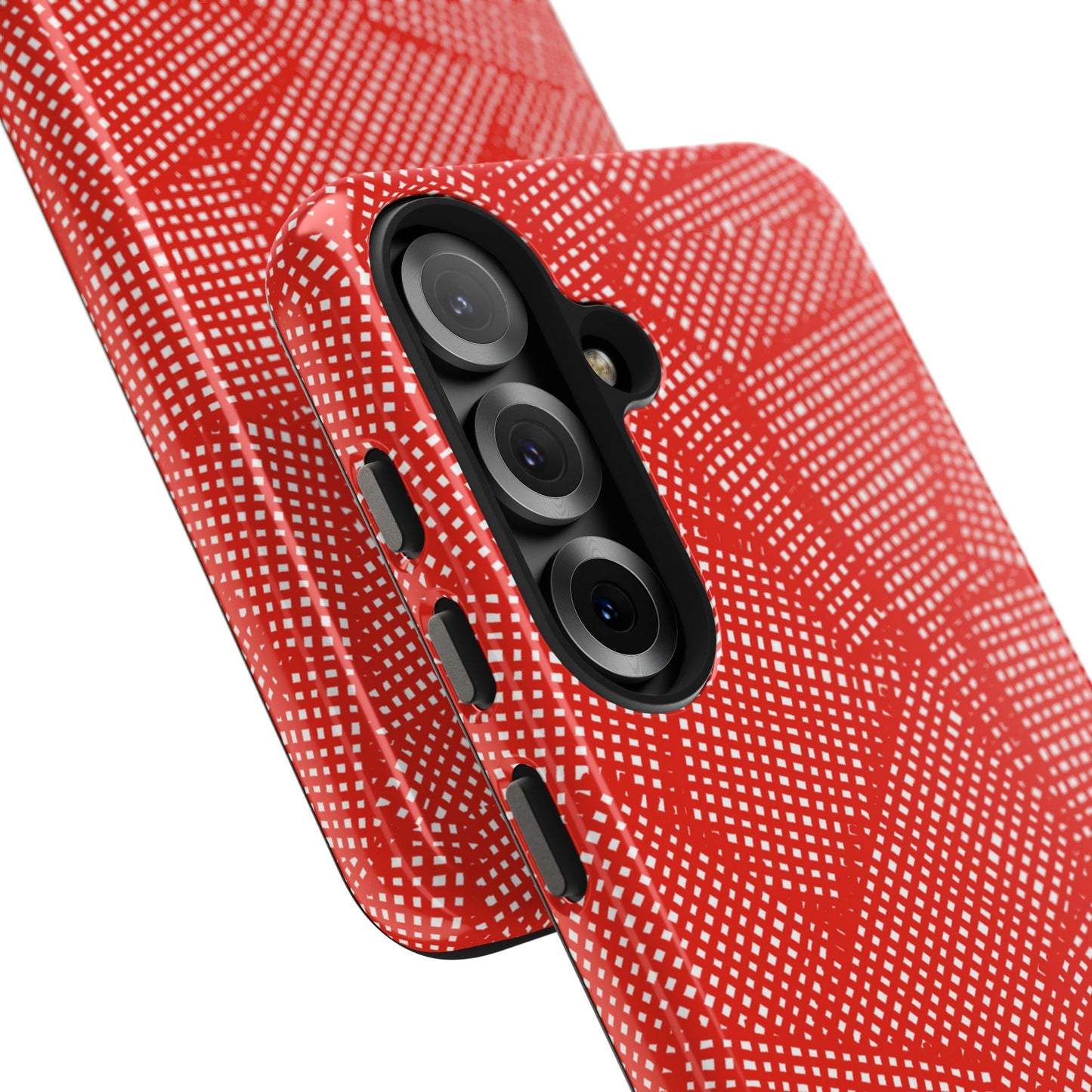 Check Patch Large Red Phone Case