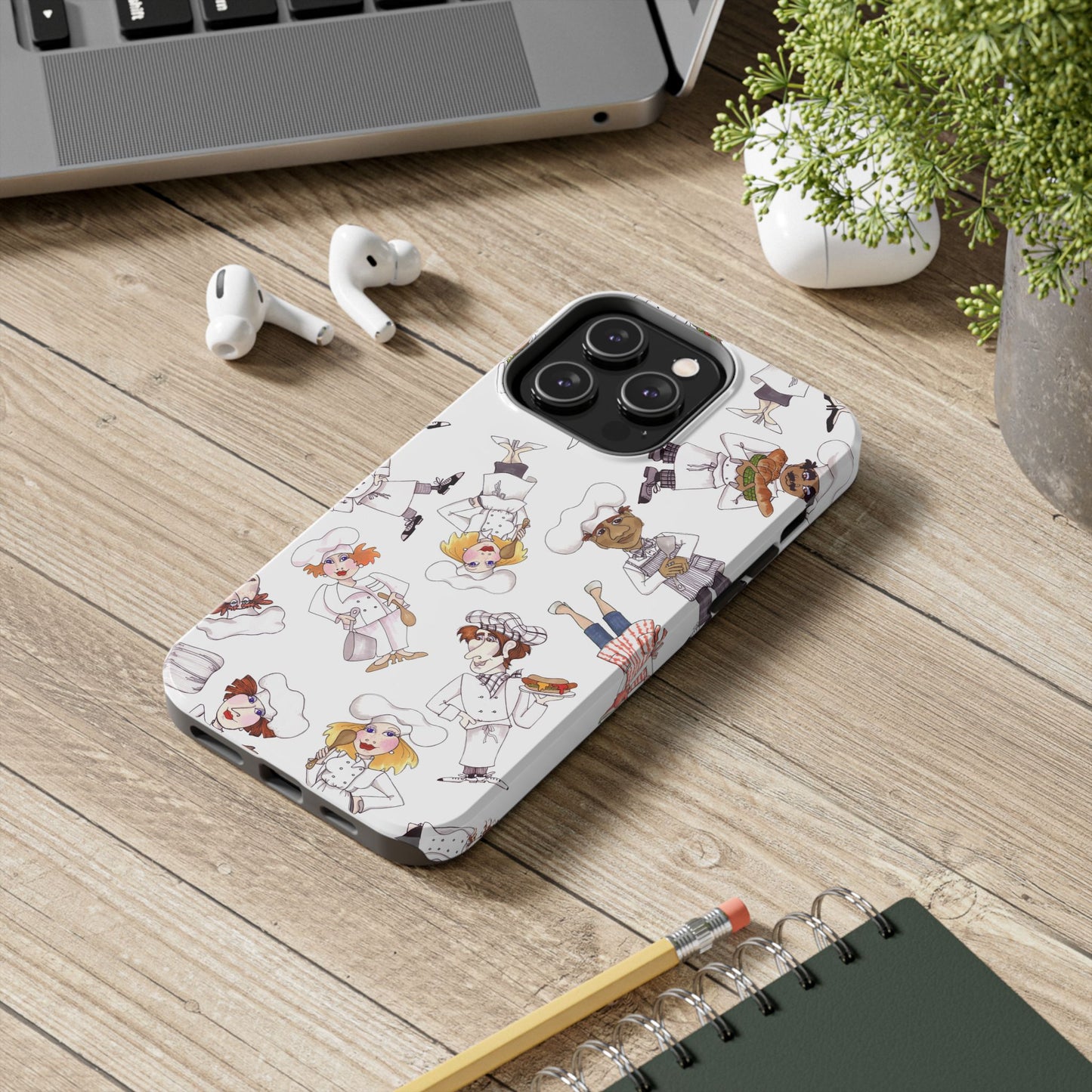 Tossed Chefs White Phone Case