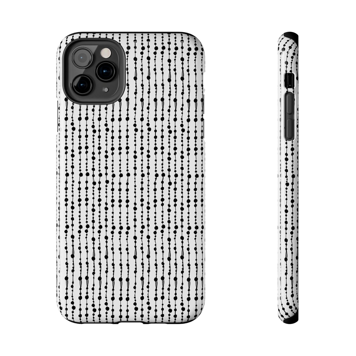 Beaded Curtain White / Black Phone Case