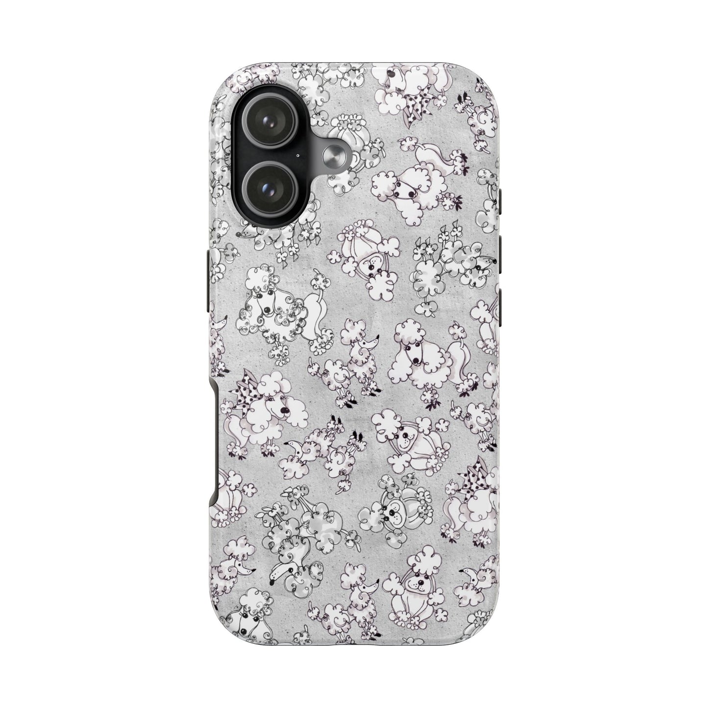 Paris Poodles Silver Phone Case