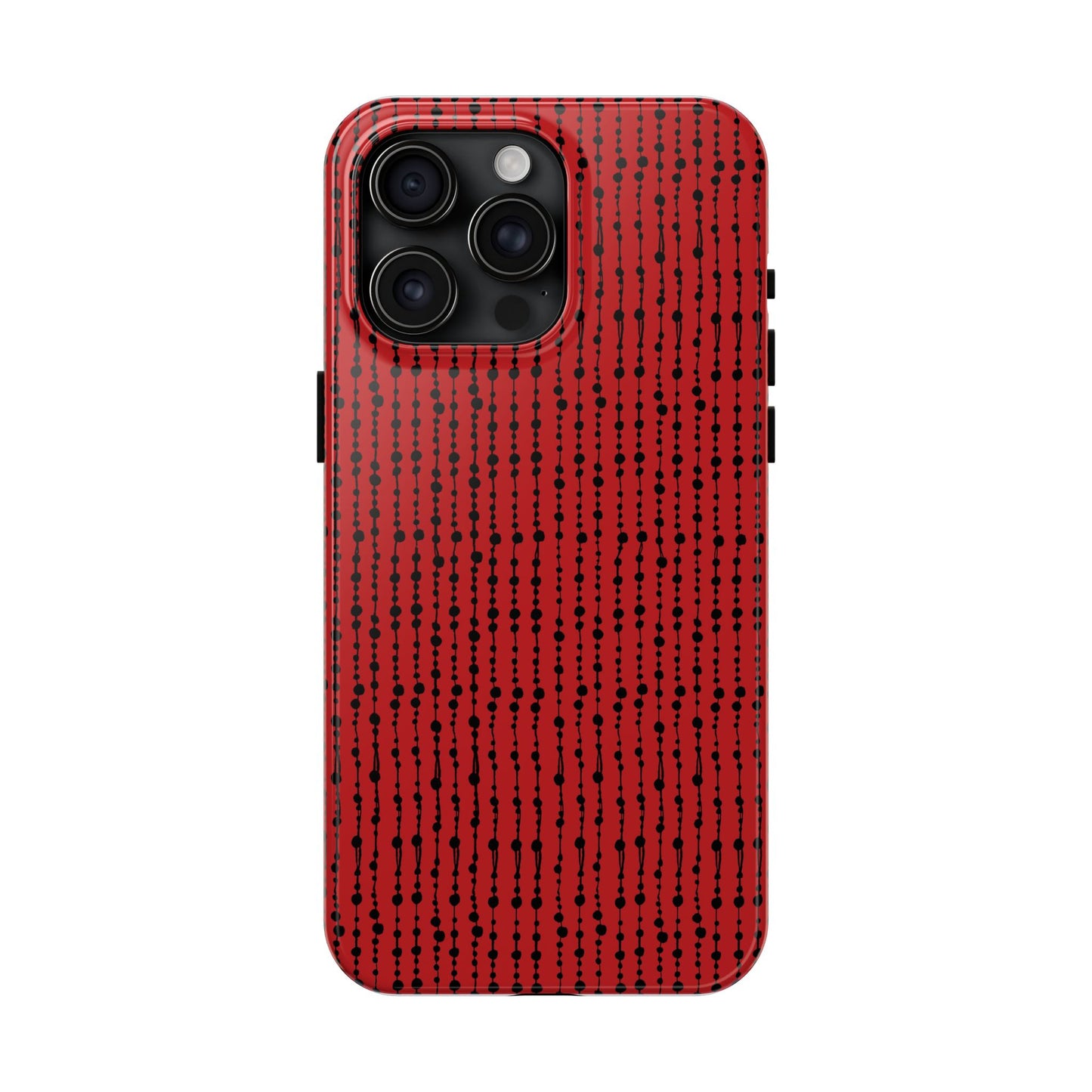 Beaded Curtain Red / Black Phone Case