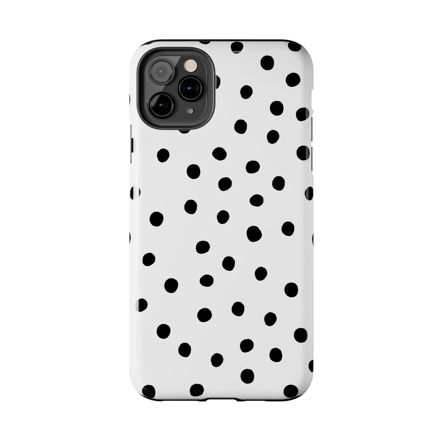 Dot White / Black Phone Case