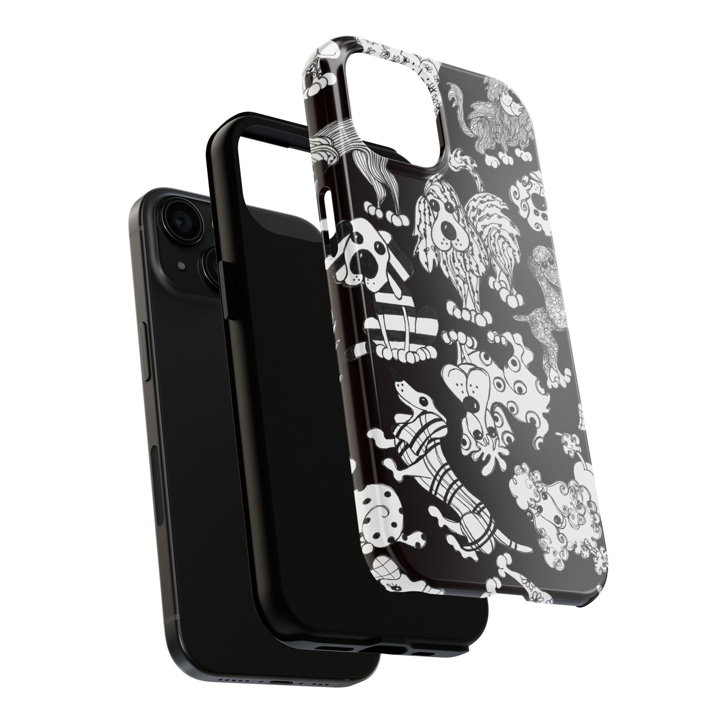 Dear Doggies Black Phone Case