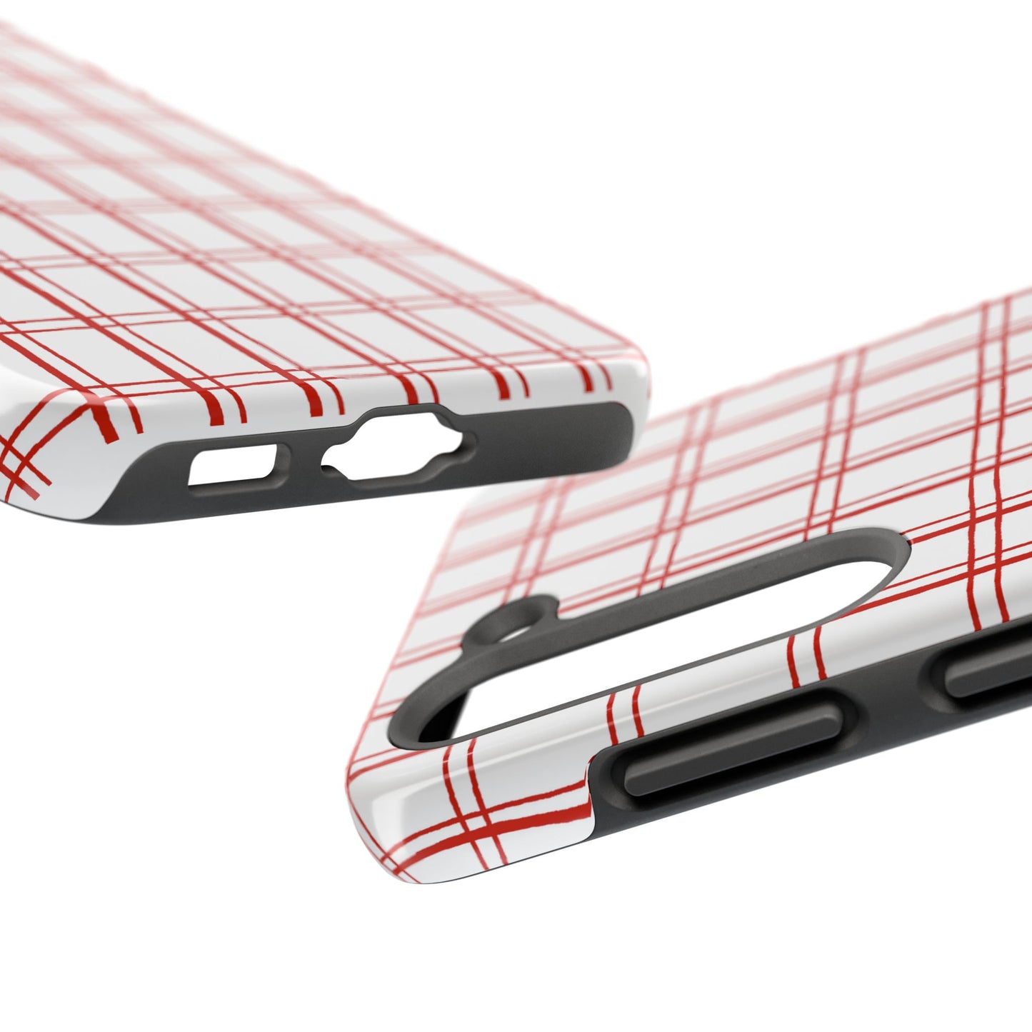 Little Plaid White / Red Phone Case