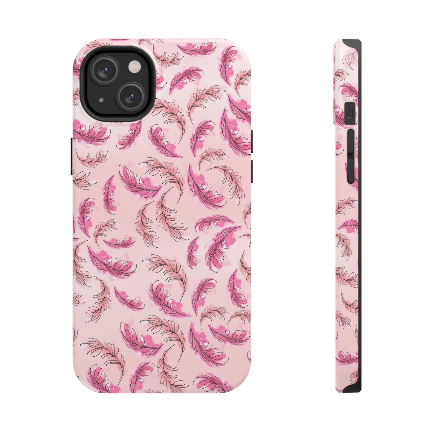 Flam Feathers Pink Phone Case