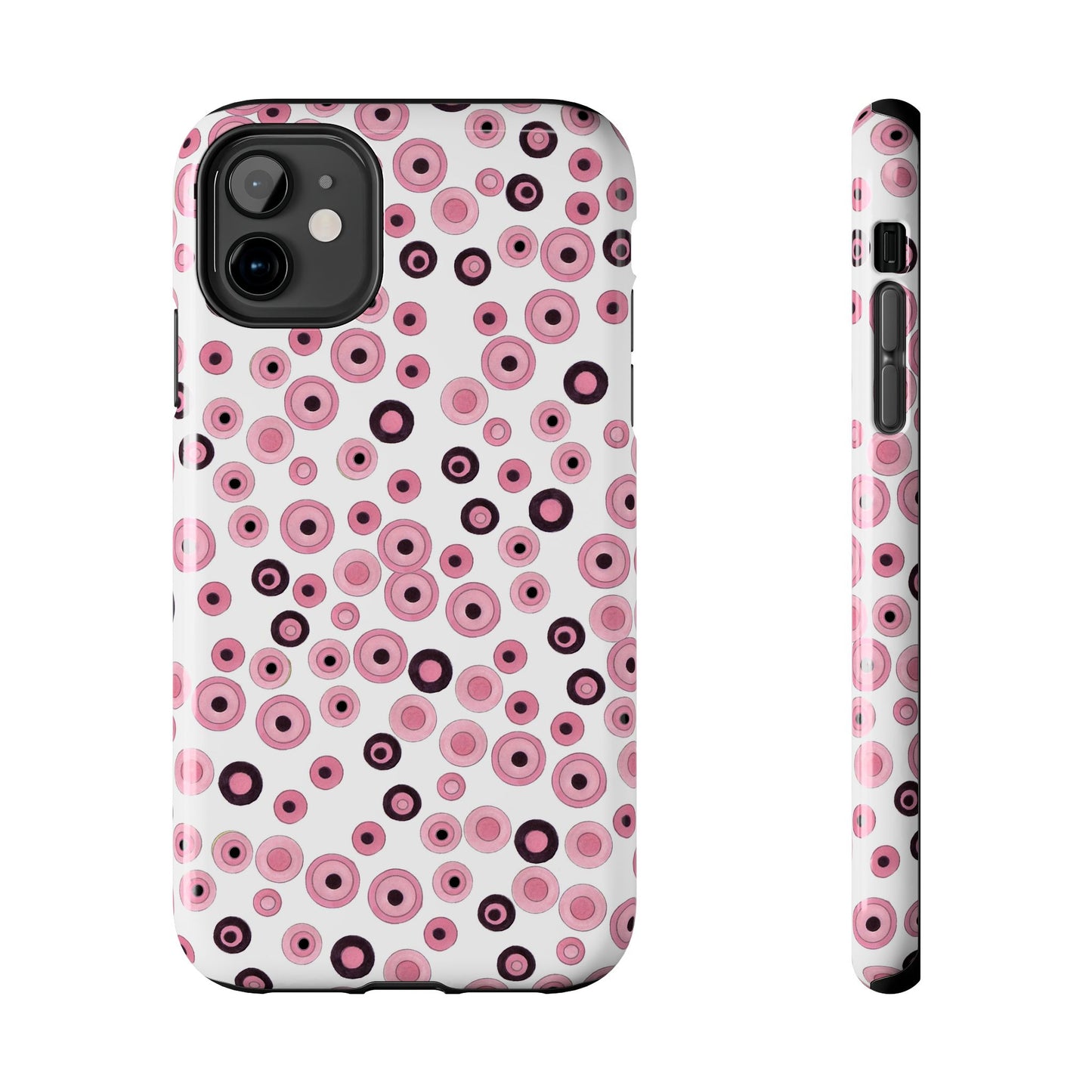 Dots White / Pink Phone Case