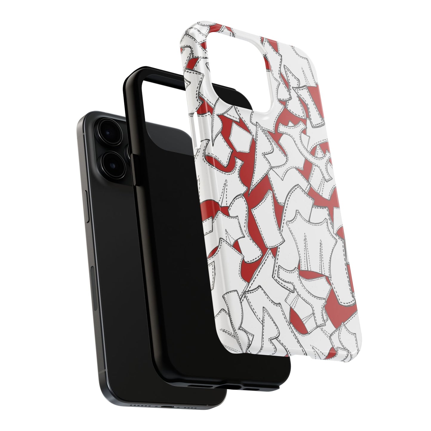 Pattern Pieces Red Phone Case