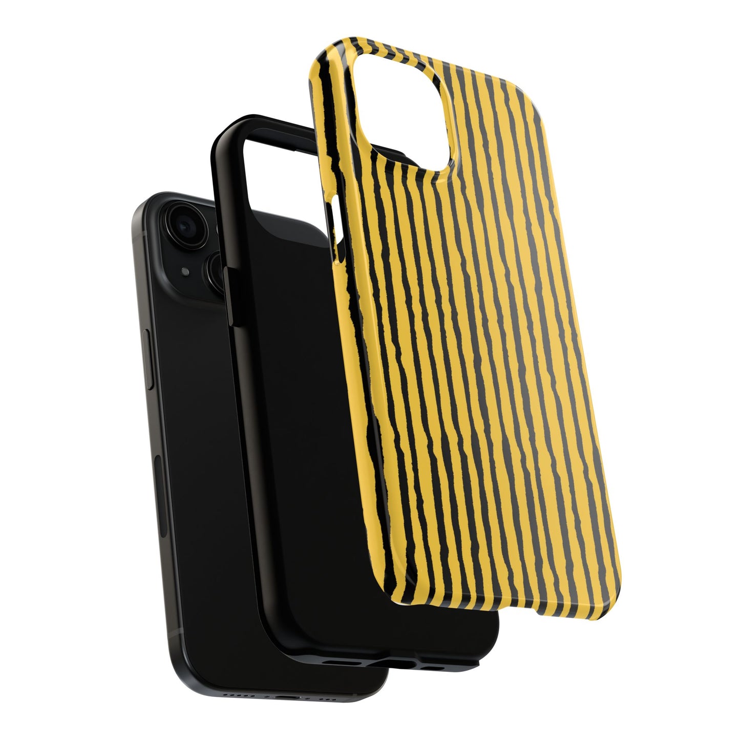 Sorta Stripe Yellow / Black Phone Case