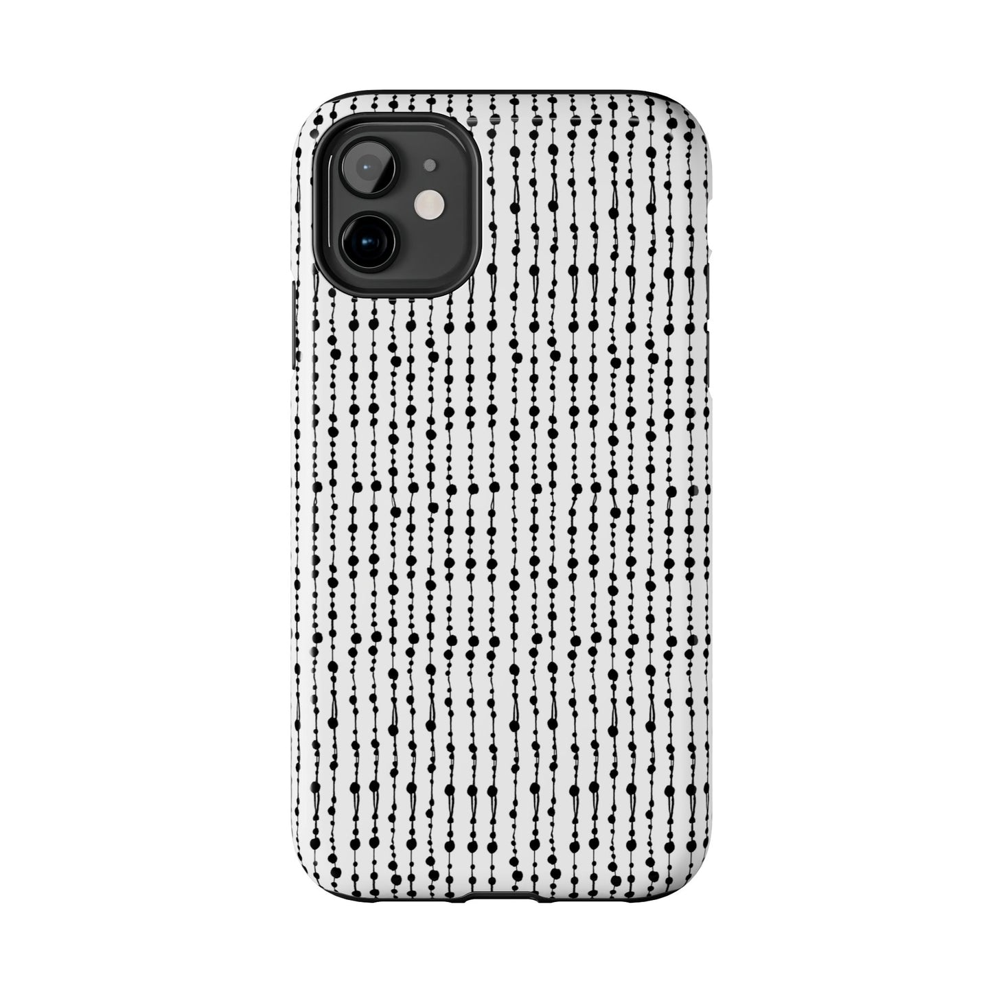 Beaded Curtain White / Black Phone Case