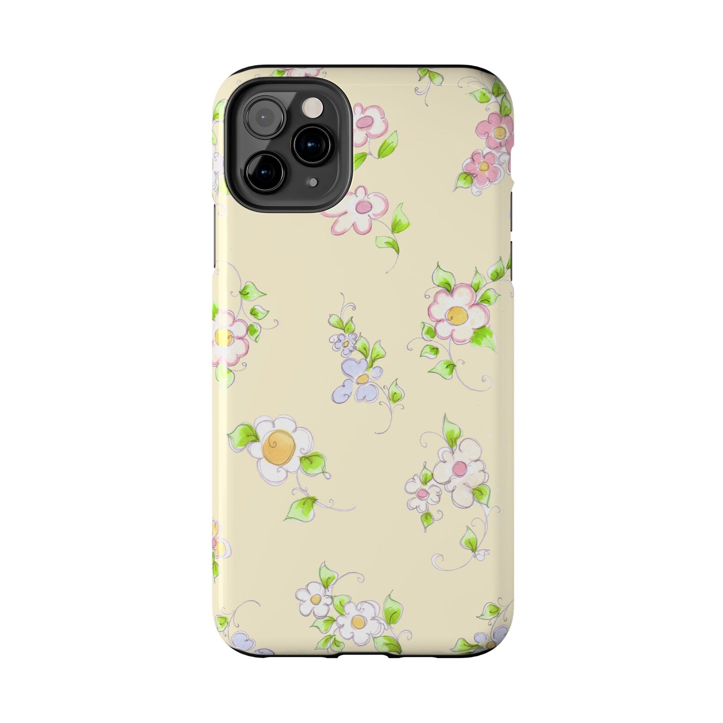 Precious Posies Yellow Phone Case