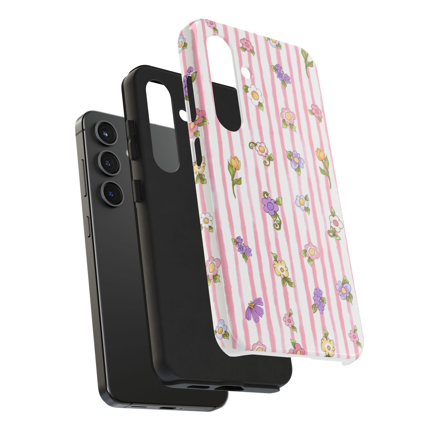 Pretty Posie Stripe Phone Case