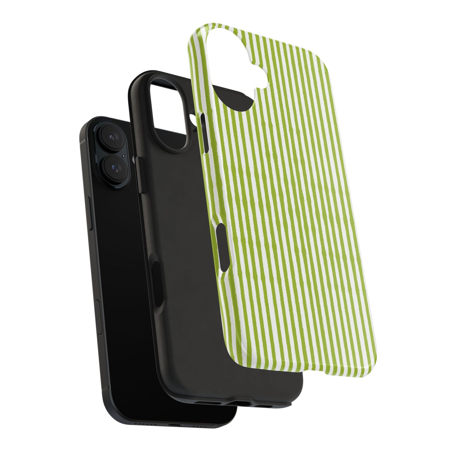 Lazy Stripe Green / White Phone Case