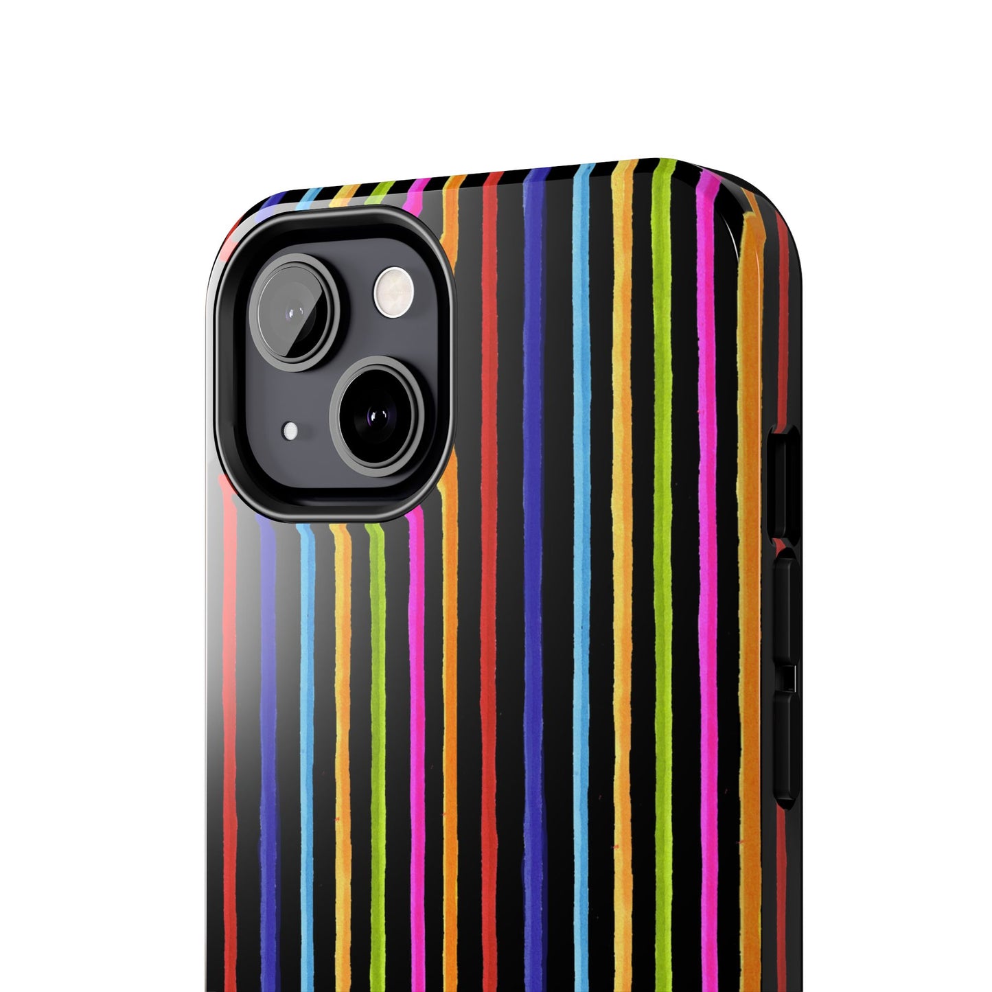 Happy Stripe Black Phone Case