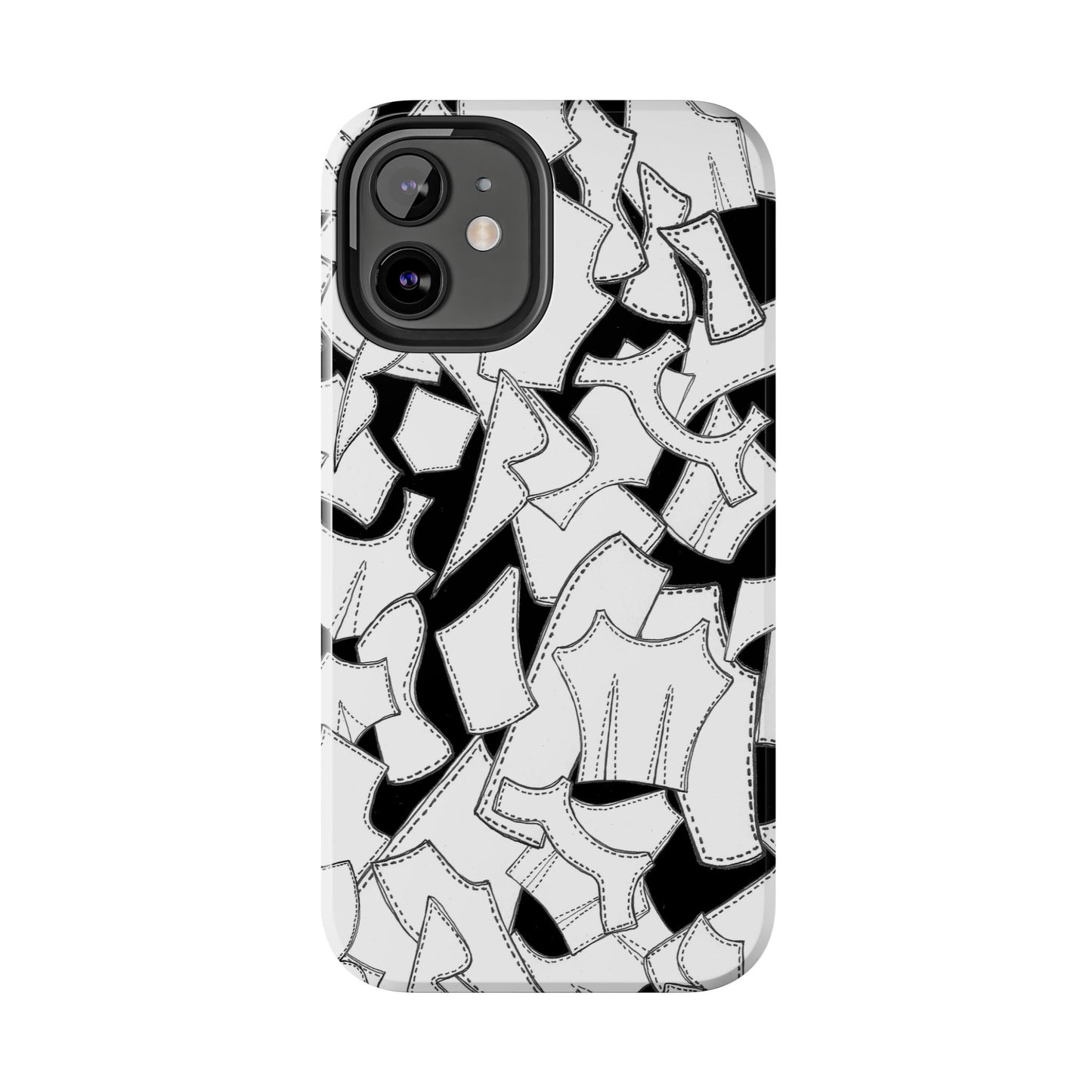 Pattern Pieces Black Phone Case