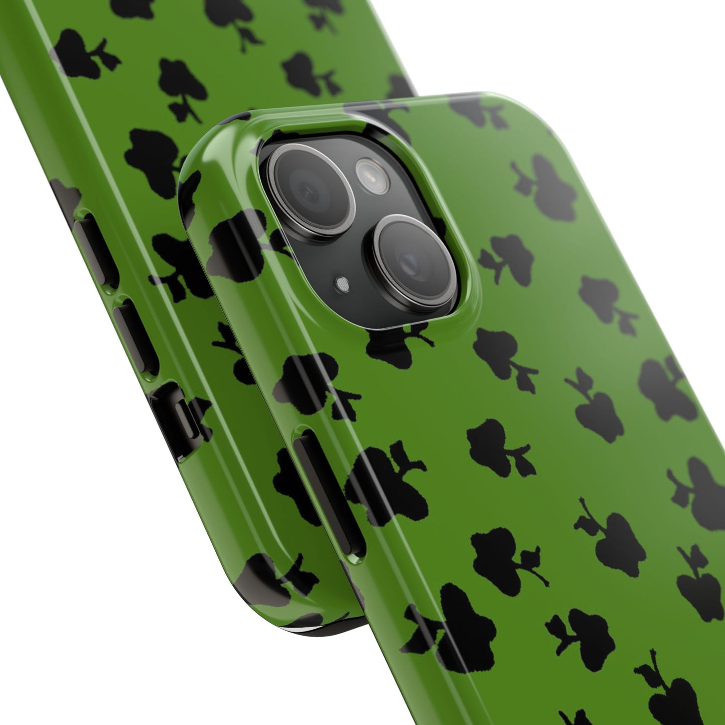 Happy Apples Green / Black Phone Case