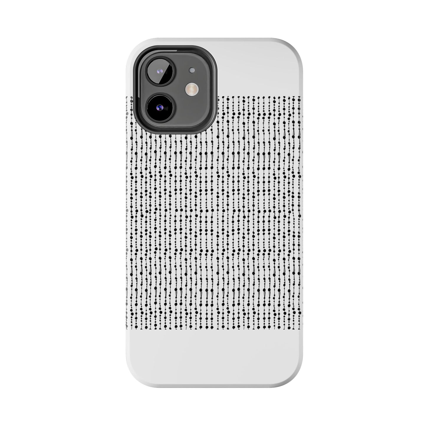 Beaded Curtain White / Black Phone Case