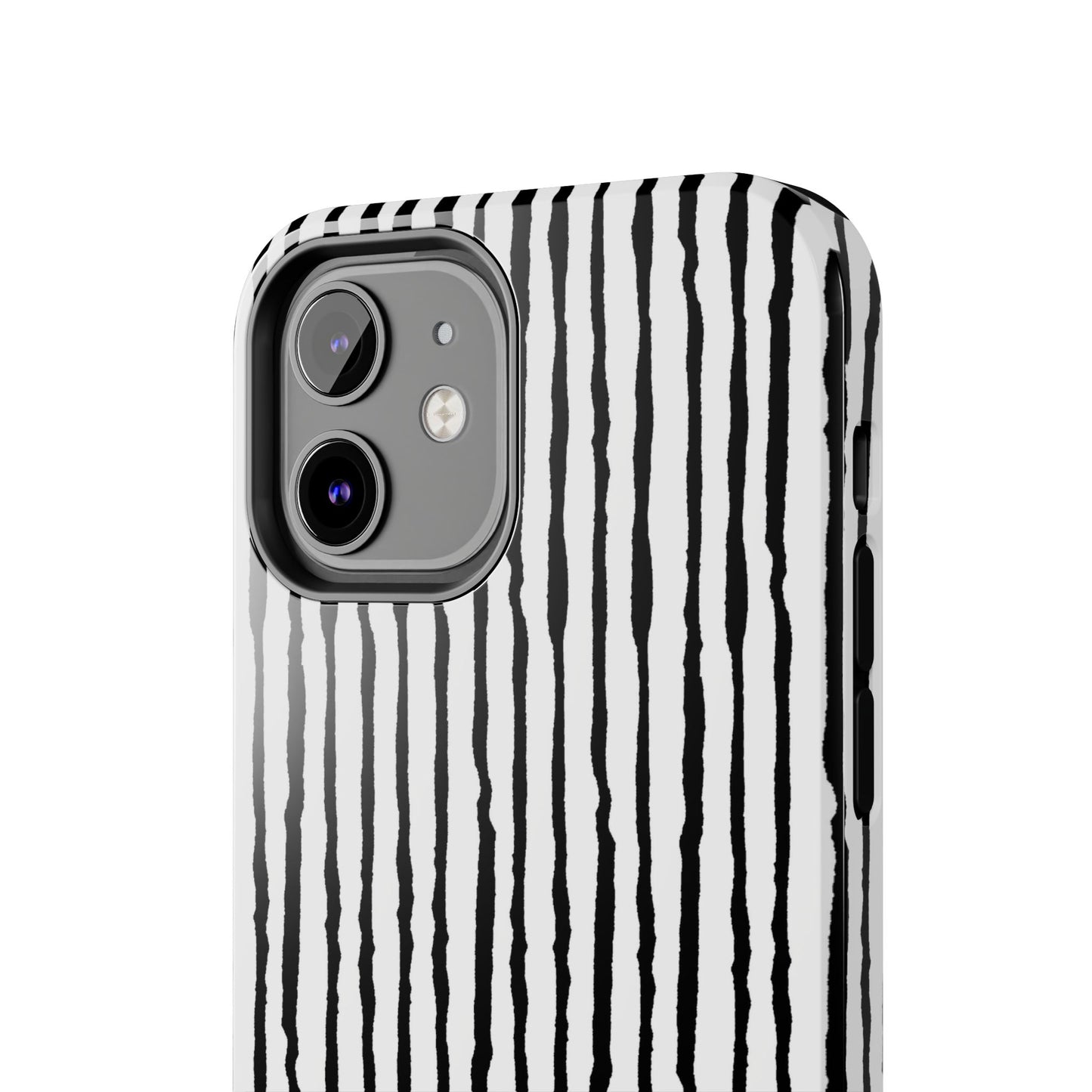 Sorta Stripe White / Black Phone Case
