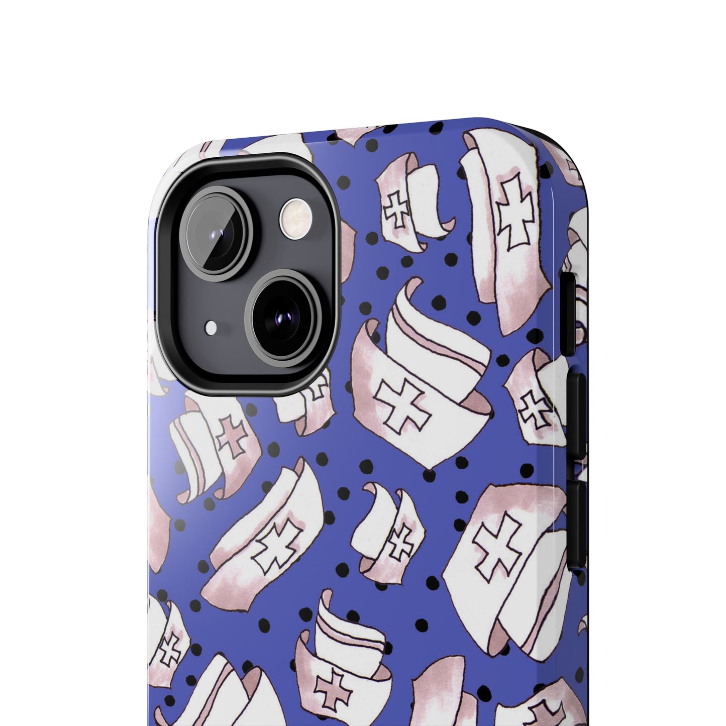 Med Hats Blue / Black Phone Case