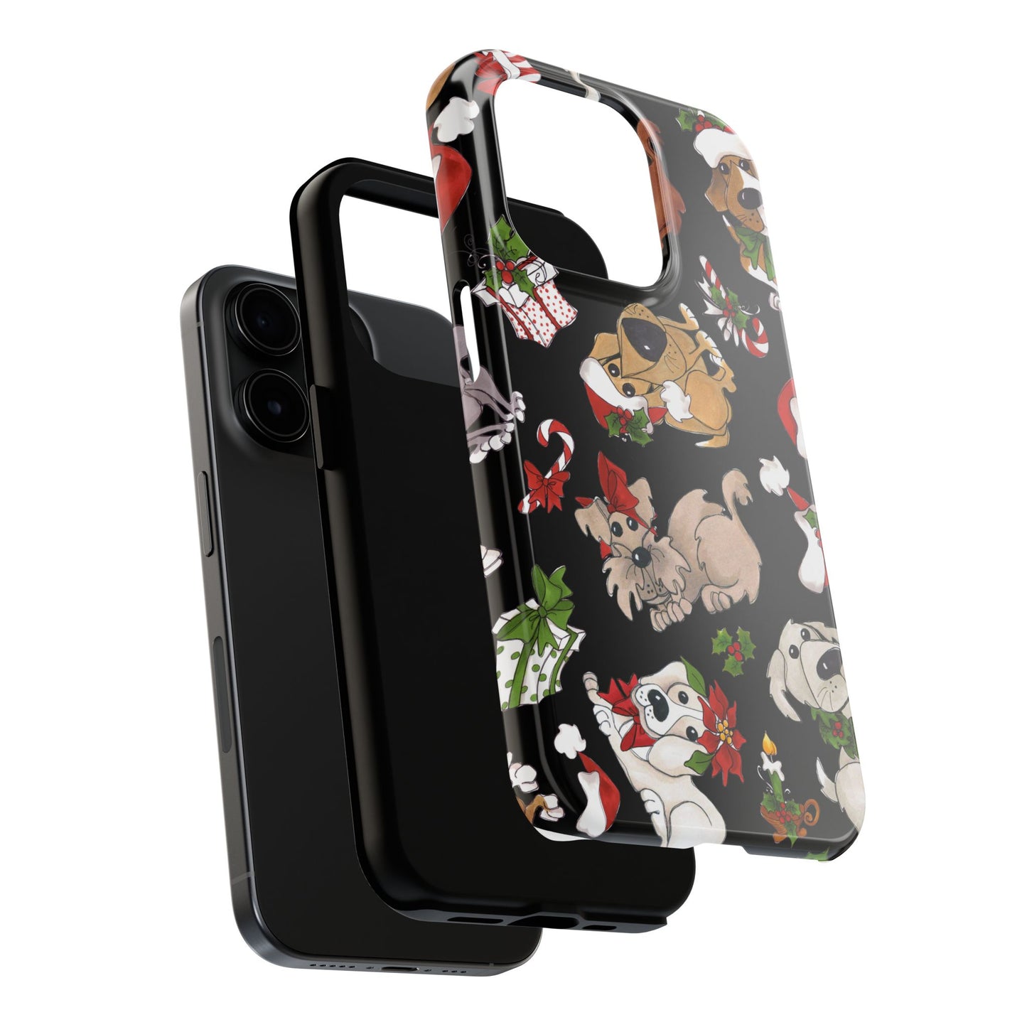 Doggie Toss Black Phone Case