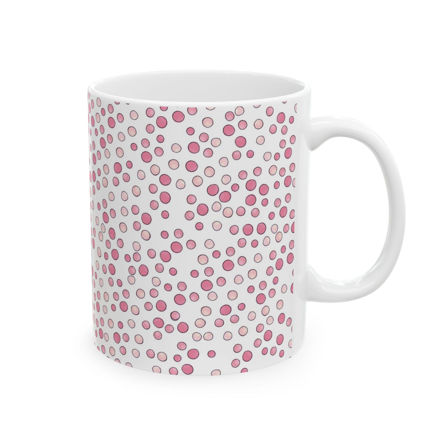 Water Spots White / Pink Cup