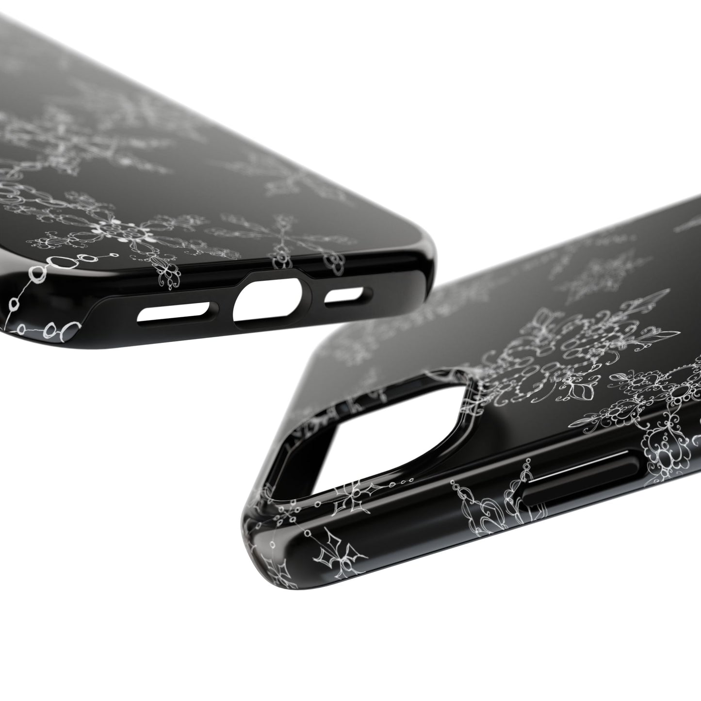 Random Flakes Black Phone Case