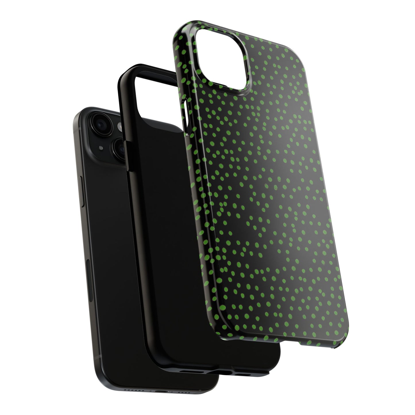 Dinky Dots Black / Green Phone Case