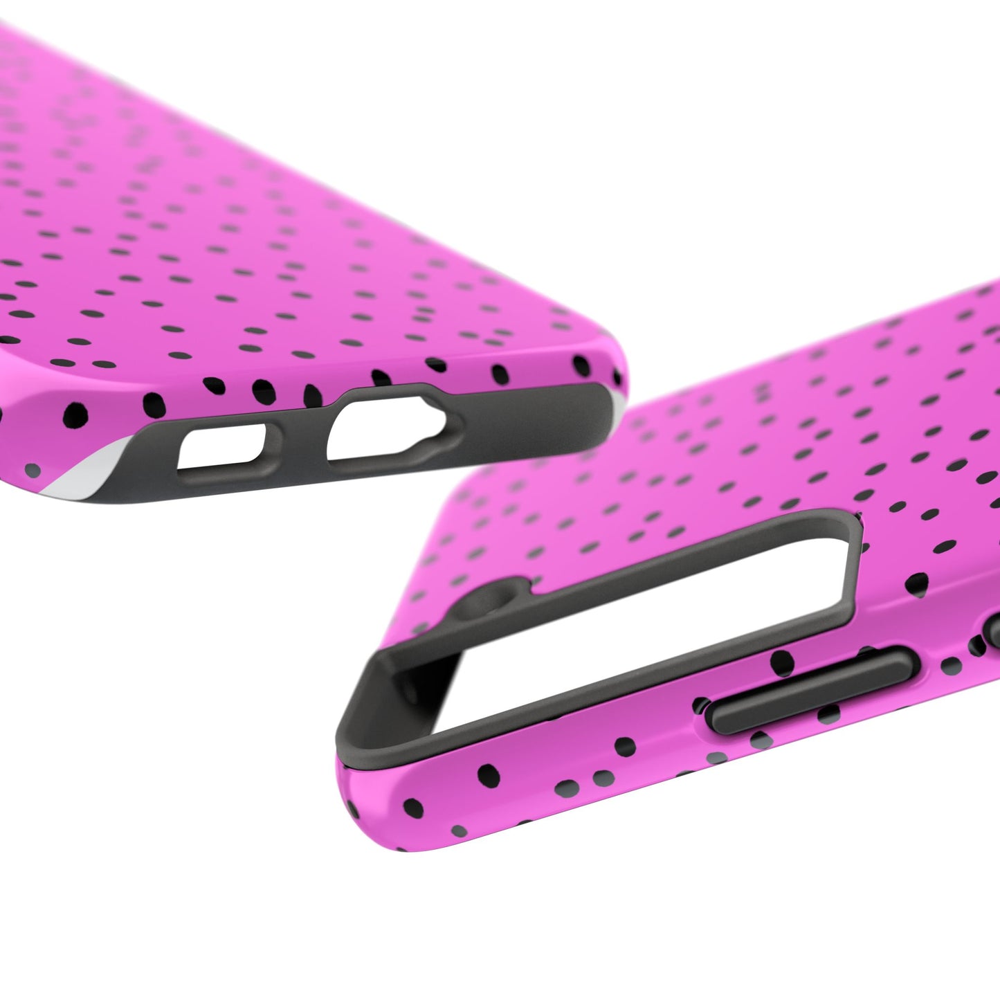 Dinky Dots Hot Pink / Black Phone Case