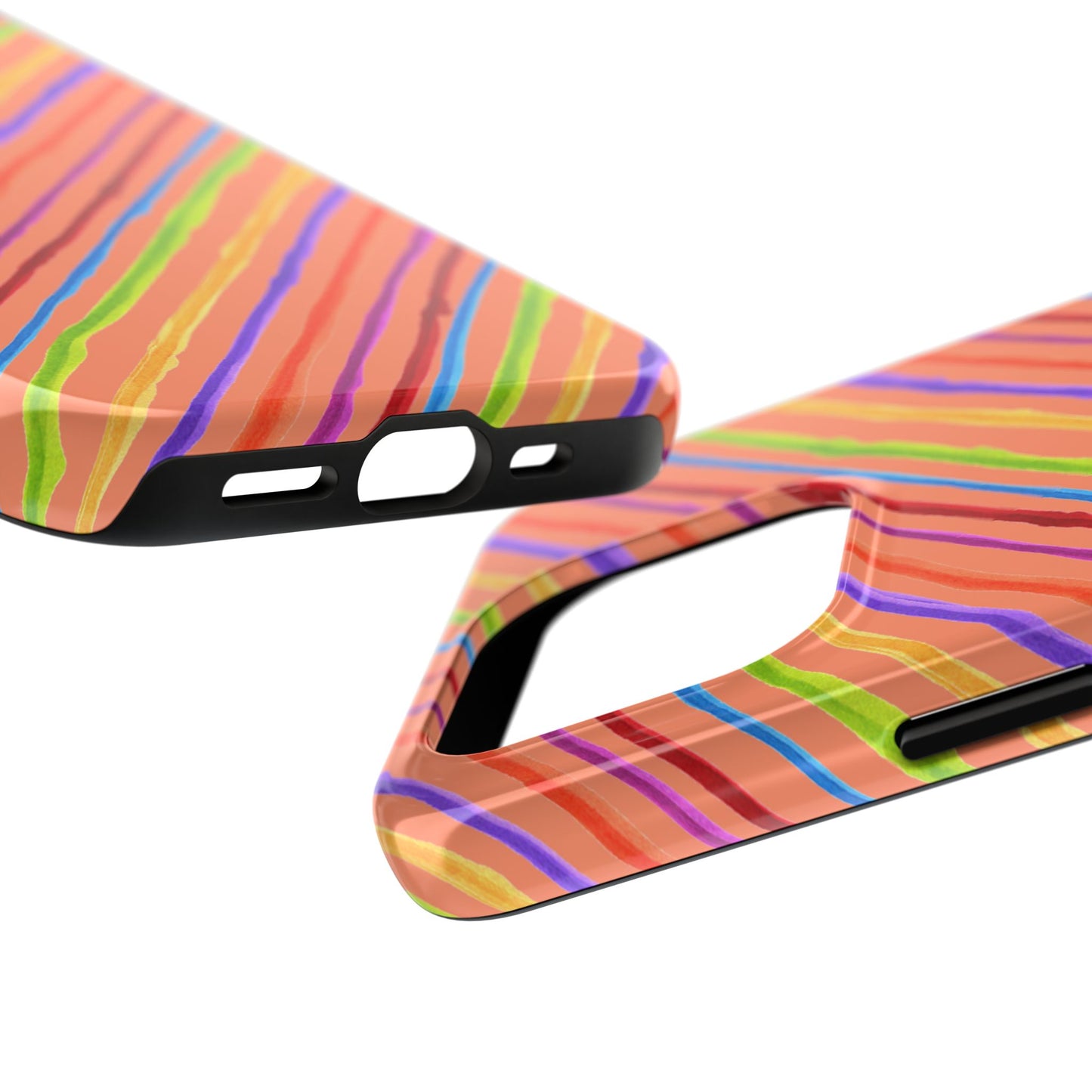 Calico Stripe Orange Phone Case