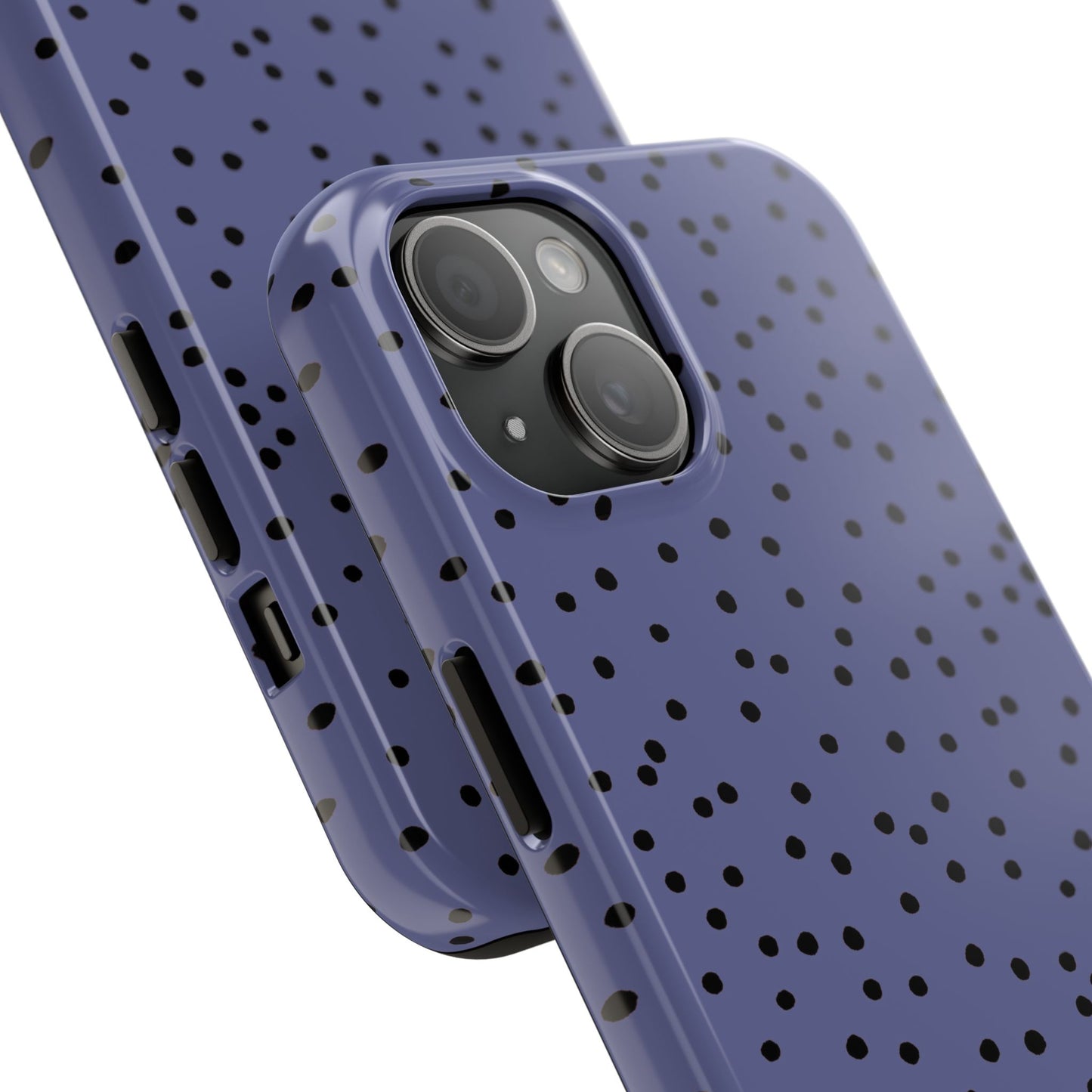 Dinky Dots Blue / Black Phone Case