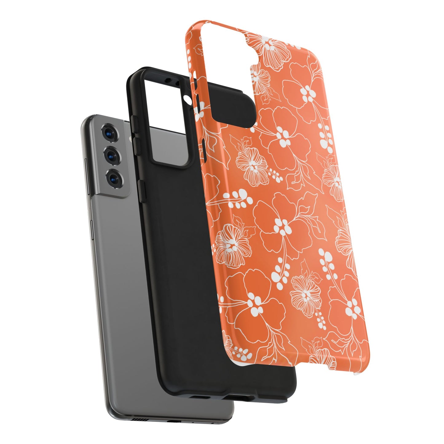 Lacey Hibiscus Coral Phone Case