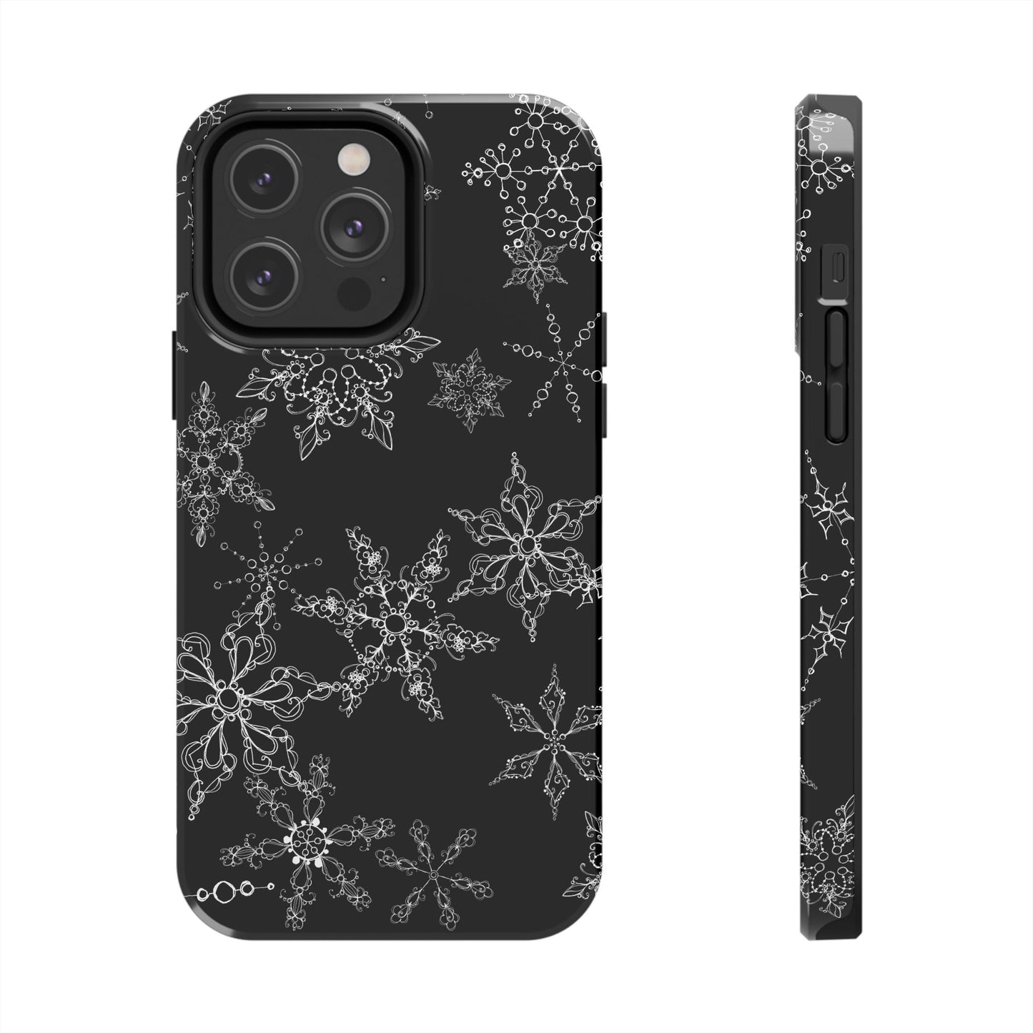 Random Flakes Black Phone Case