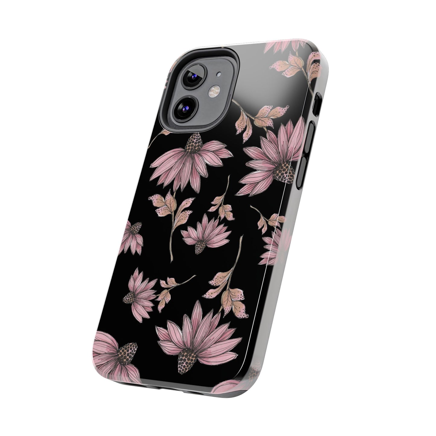 Wild Cone Flowers Black Phone Case