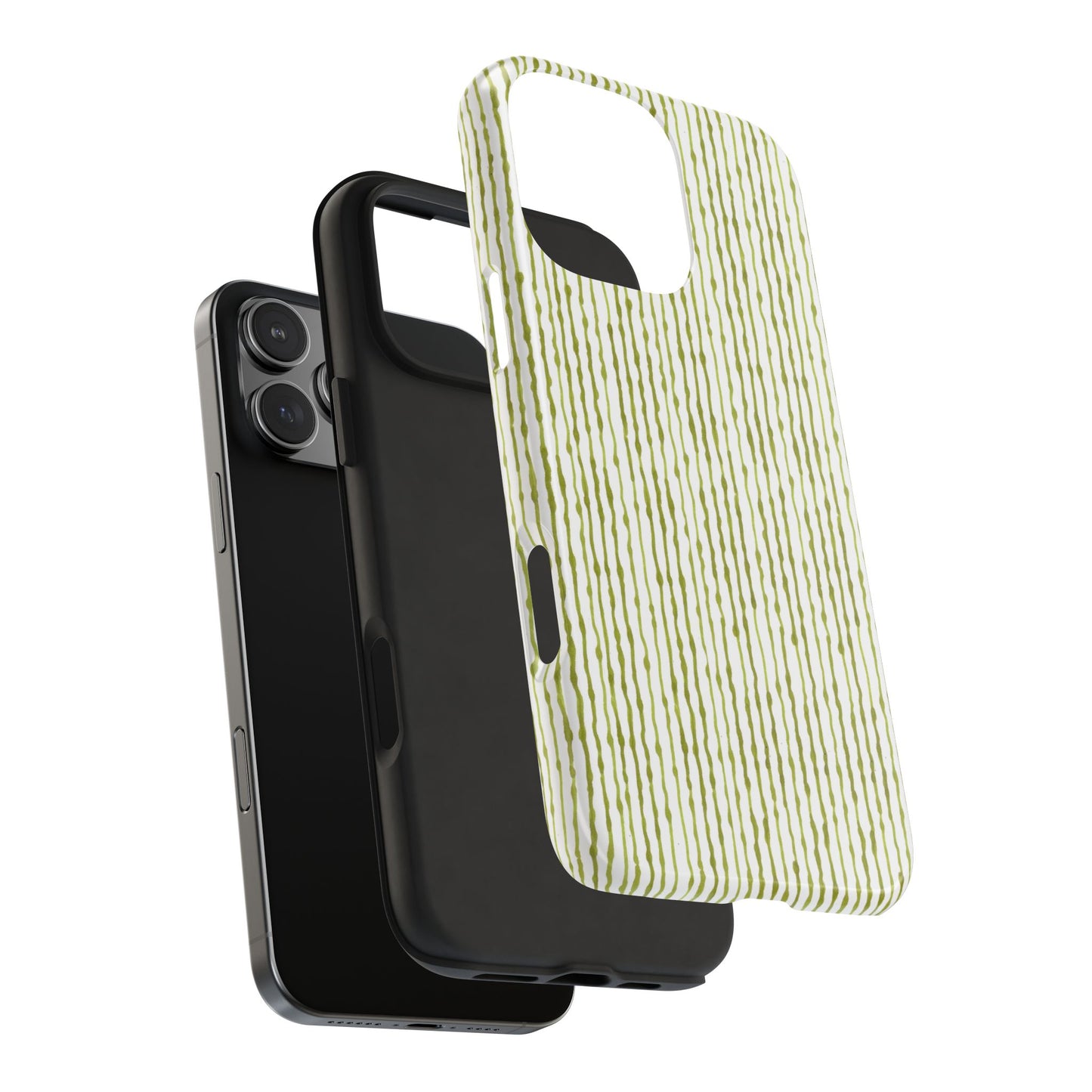 Faux Seersucker White / Green Phone Case