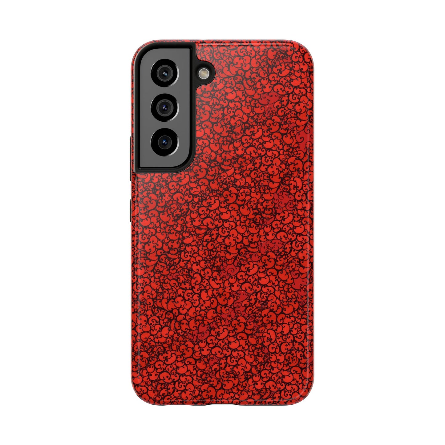 Scrollie Red / Black Phone Case