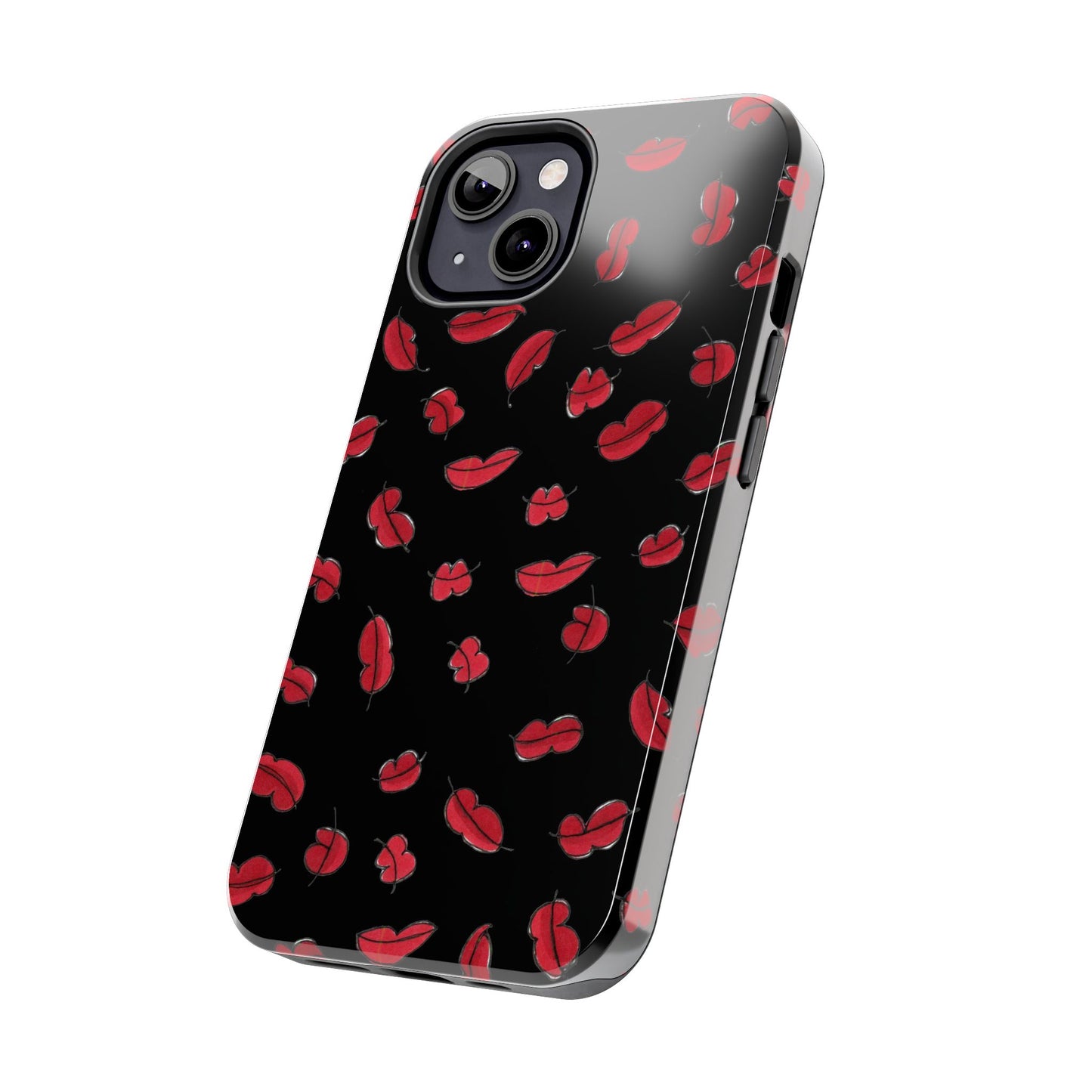 Lotsa Lips Black Phone Case