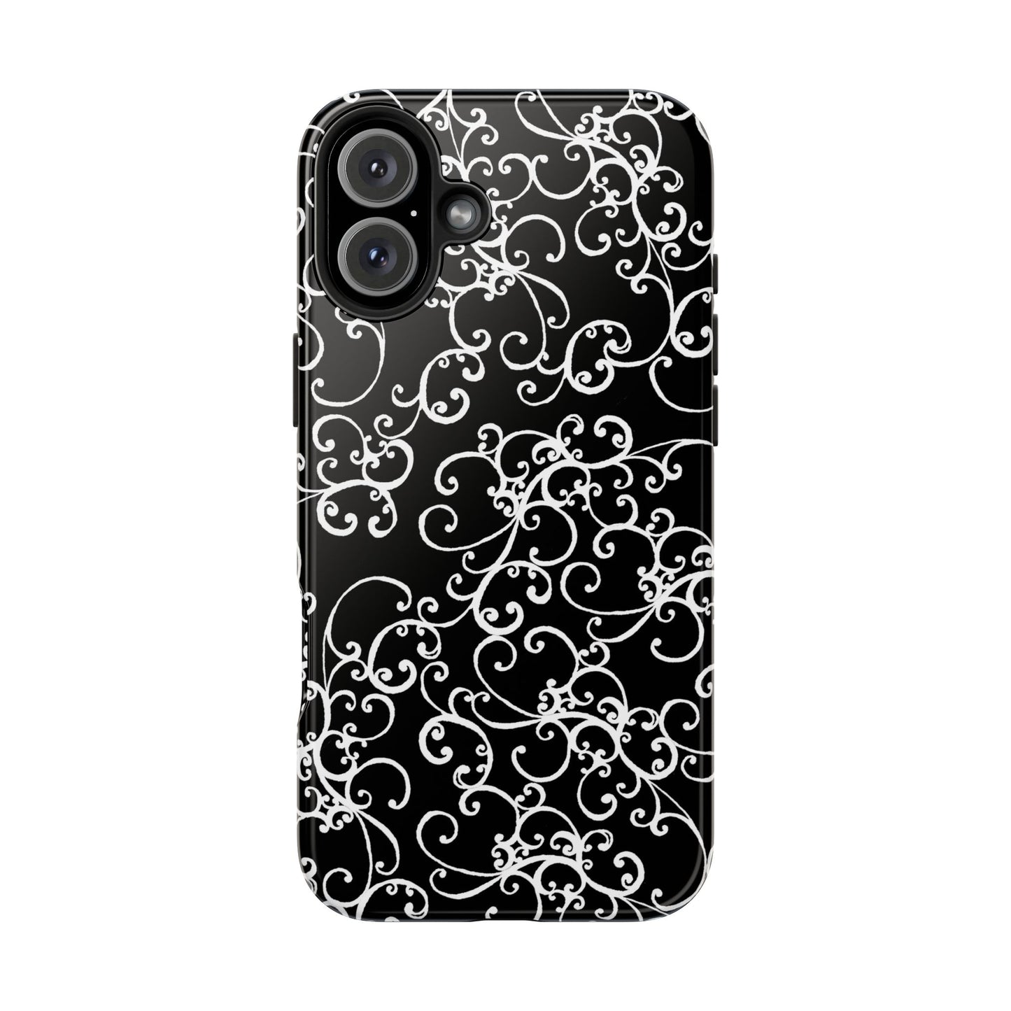 Elegant Scroll Black / White Phone Case