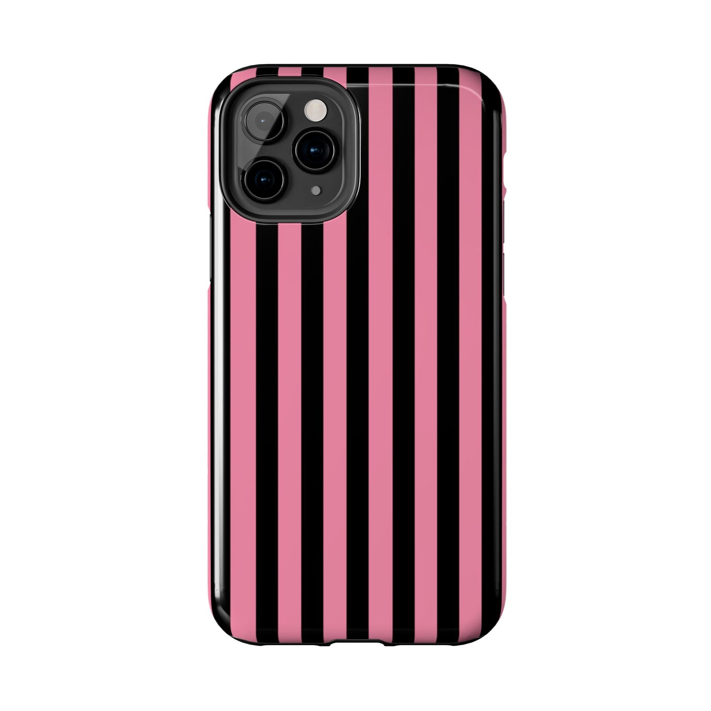 Vertical Stripe Pink / Black Phone Case