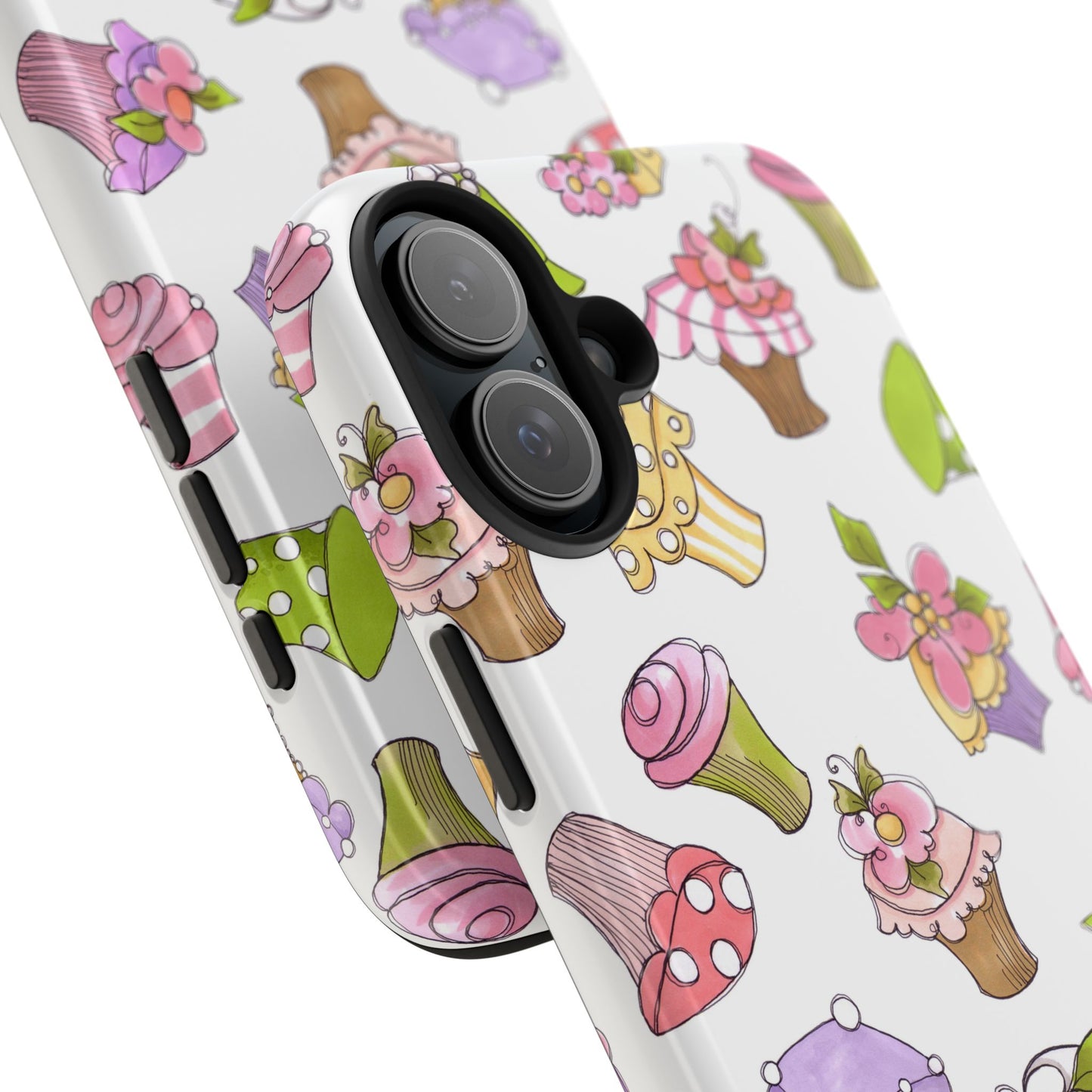 Cupcake Toss White Phone Case