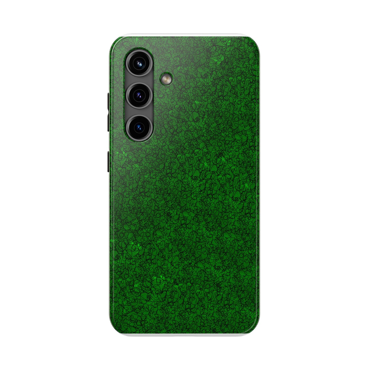 Scribble Green / Black Phone Case