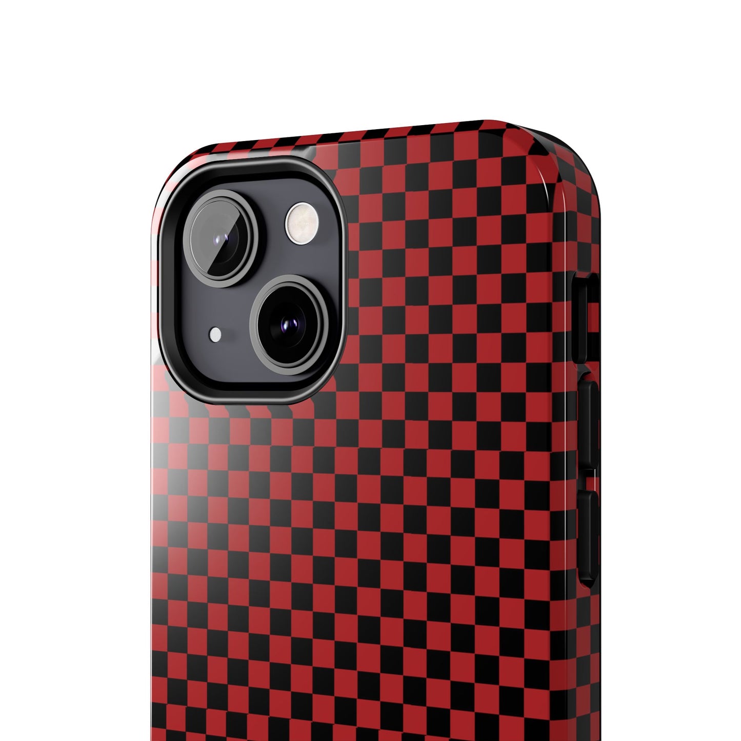 Checkerboard Red / Black Phone Case